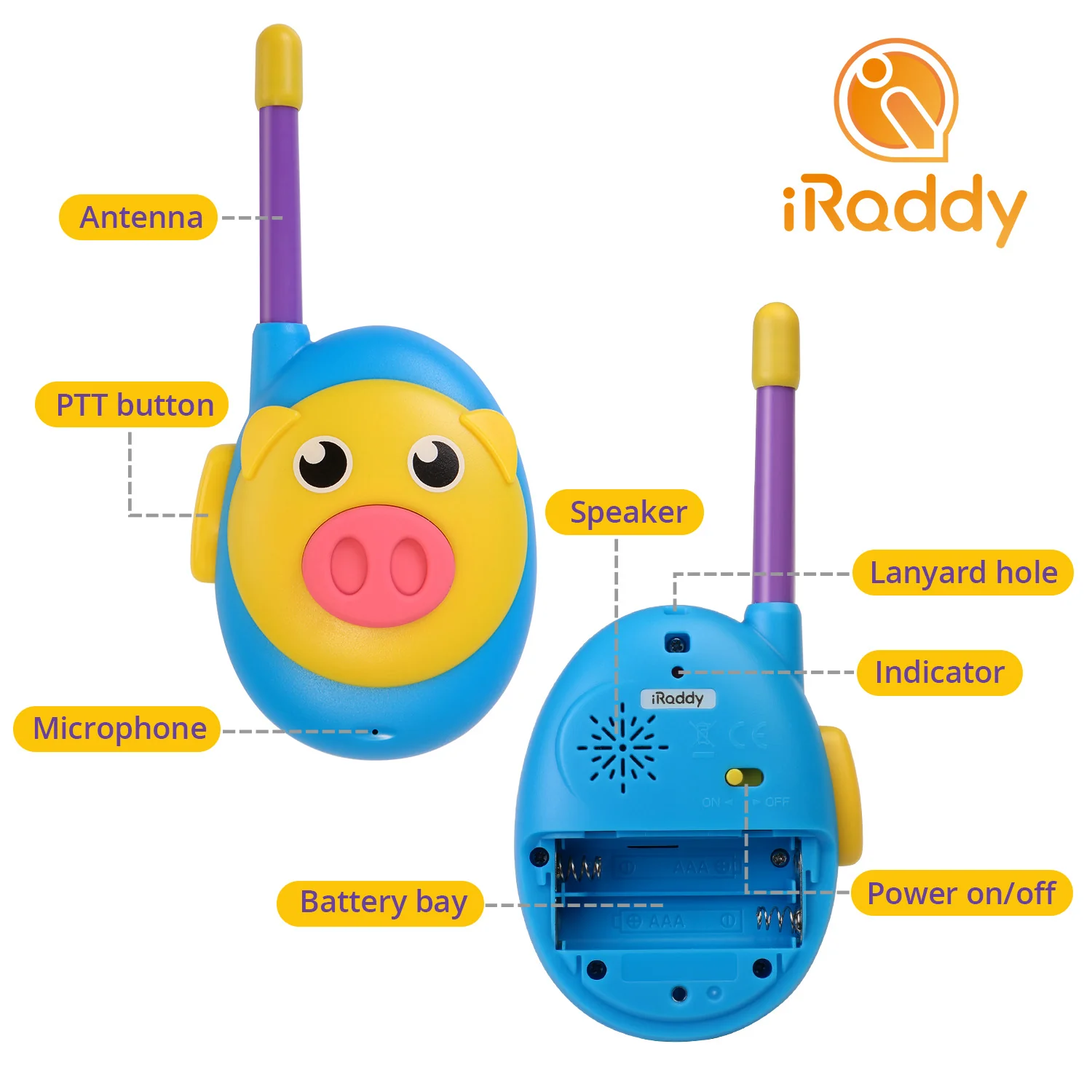 iRaddy KD10 Kids Walkie Talkie [1 Pair] [DISCONTINUED] - Image 3