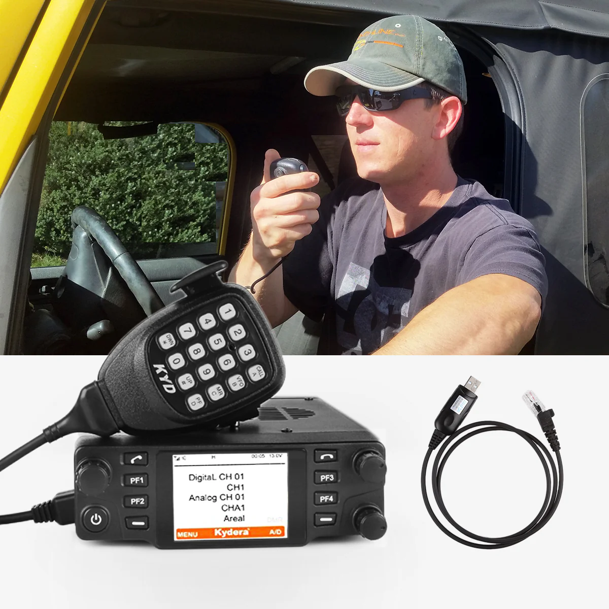 Kydera CDM-550H DMR UHF 40W 25KM Digital Car Radio [DISCONTINUED] - Image 7