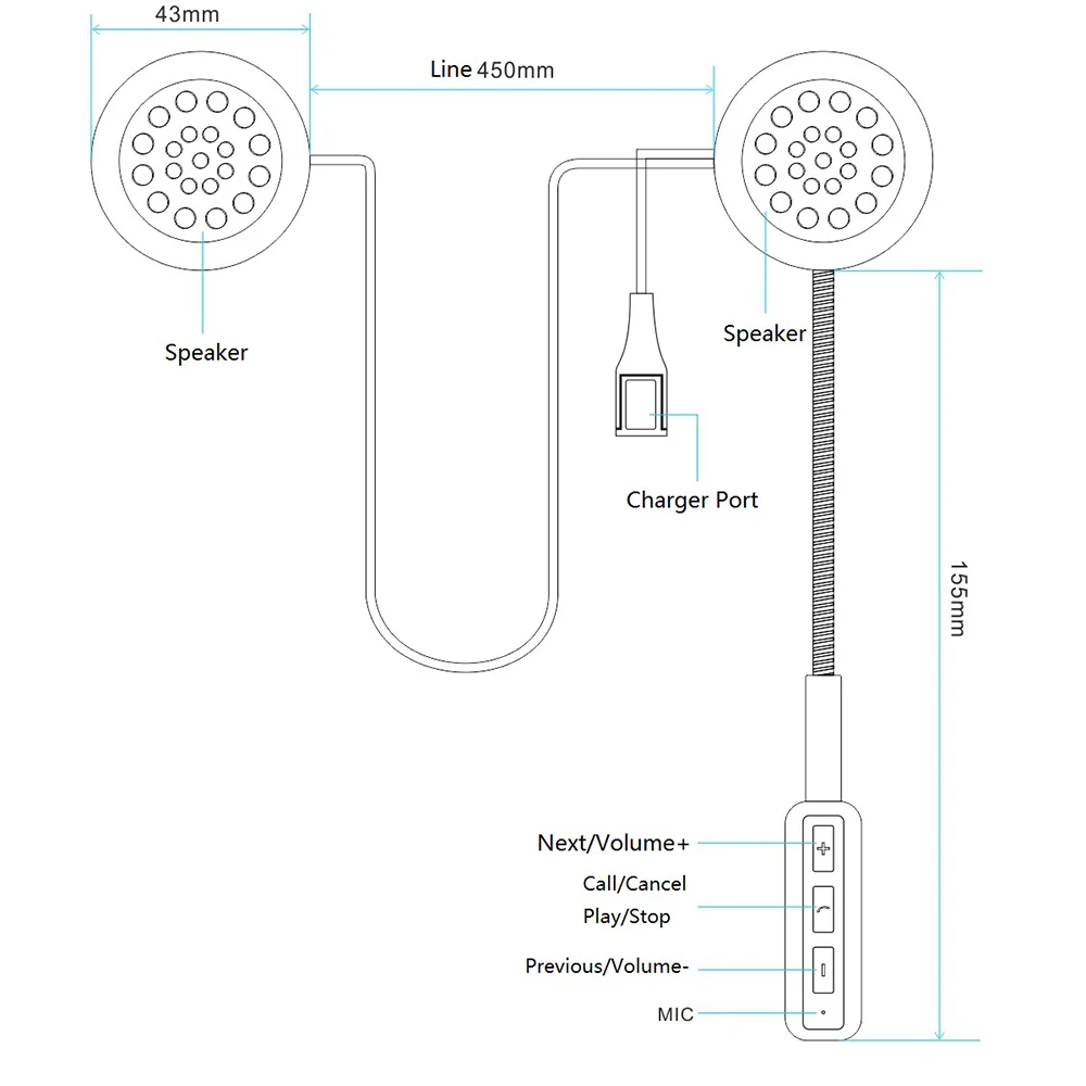 Motorcycle Helmet Wireless Headset Bluetooth 4.0 Intercom [DISCONTINUED] - Image 4