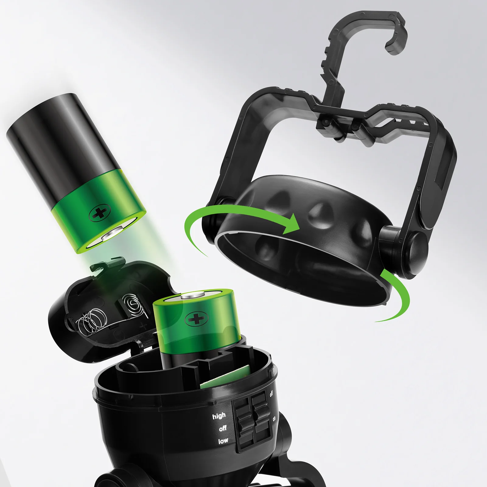 Raddy CF2 Portable Camping Fan with LED Lantern Battery Powered Tent Light [DISCONTINUED] - Image 8