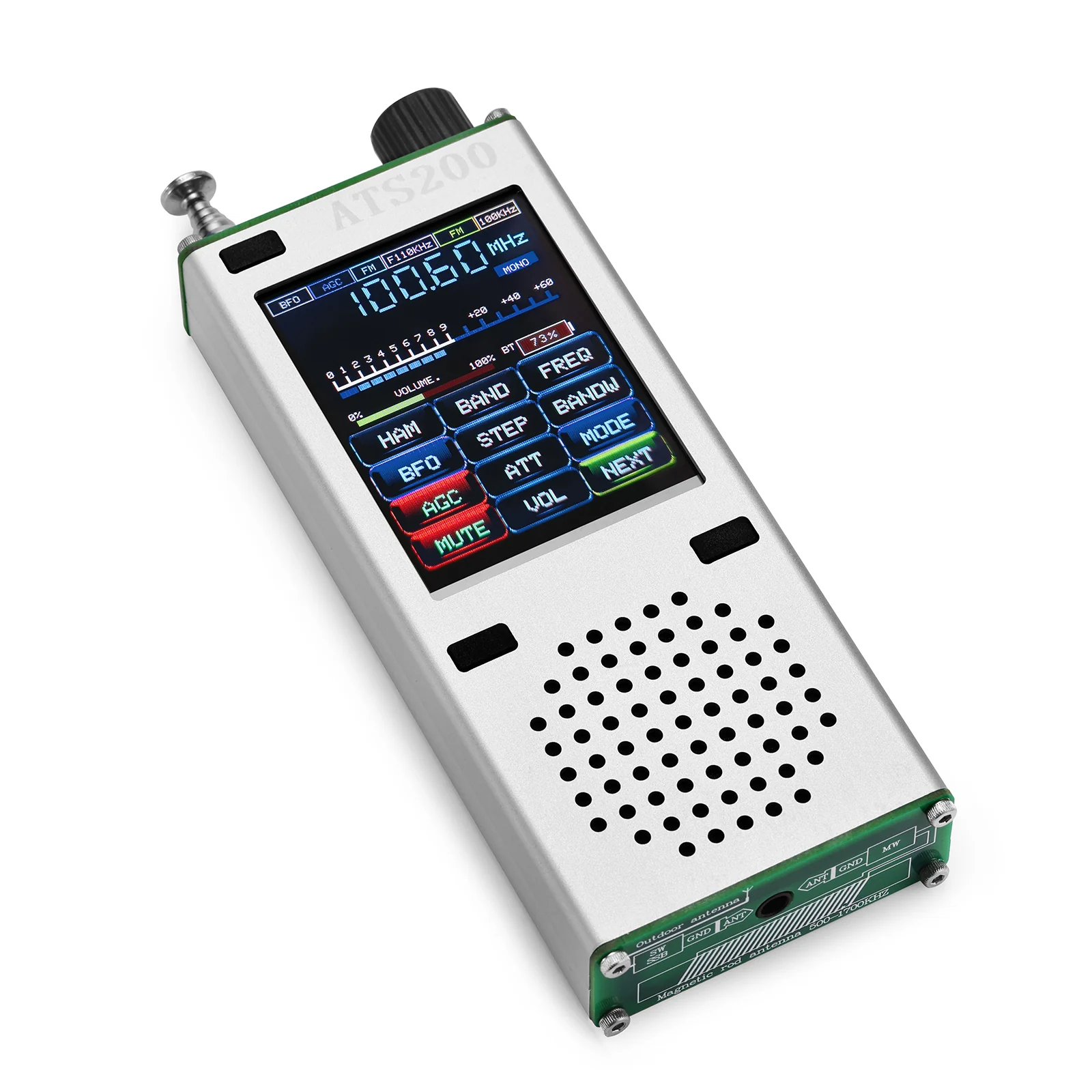 Raddy Malahit ATS200 Shortwave Radio | FM/AM/SSB/LW/MW/SW/AIR | Touch Screen | RDS Mode | Bluetooth 5.3 | Flashlight - Image 2