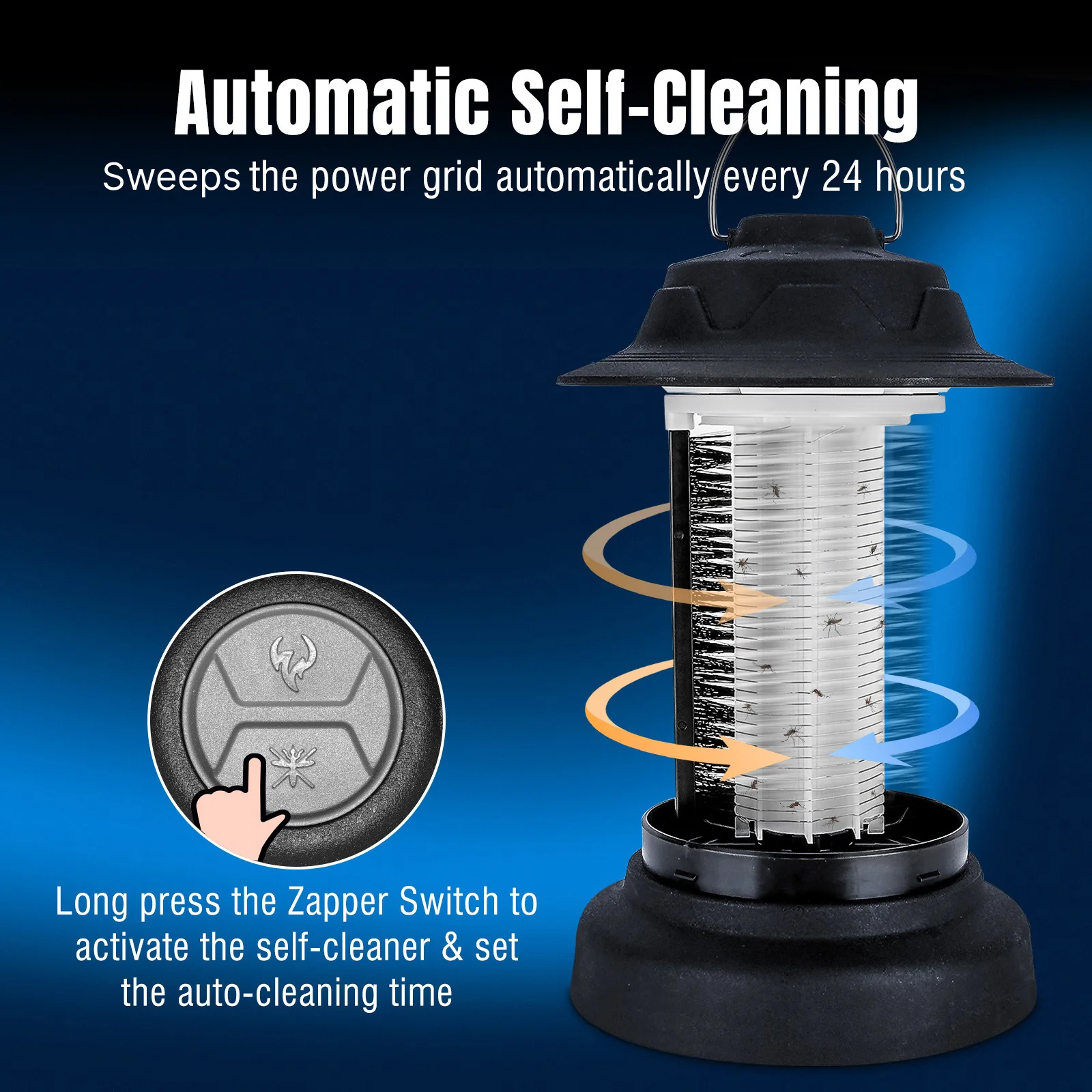 Raddy MZ-1 Outdoor Bug Zapper | Auto Self-Cleaning Brush | IPX4 | 1200mAh Rechargeable Battery - Image 5
