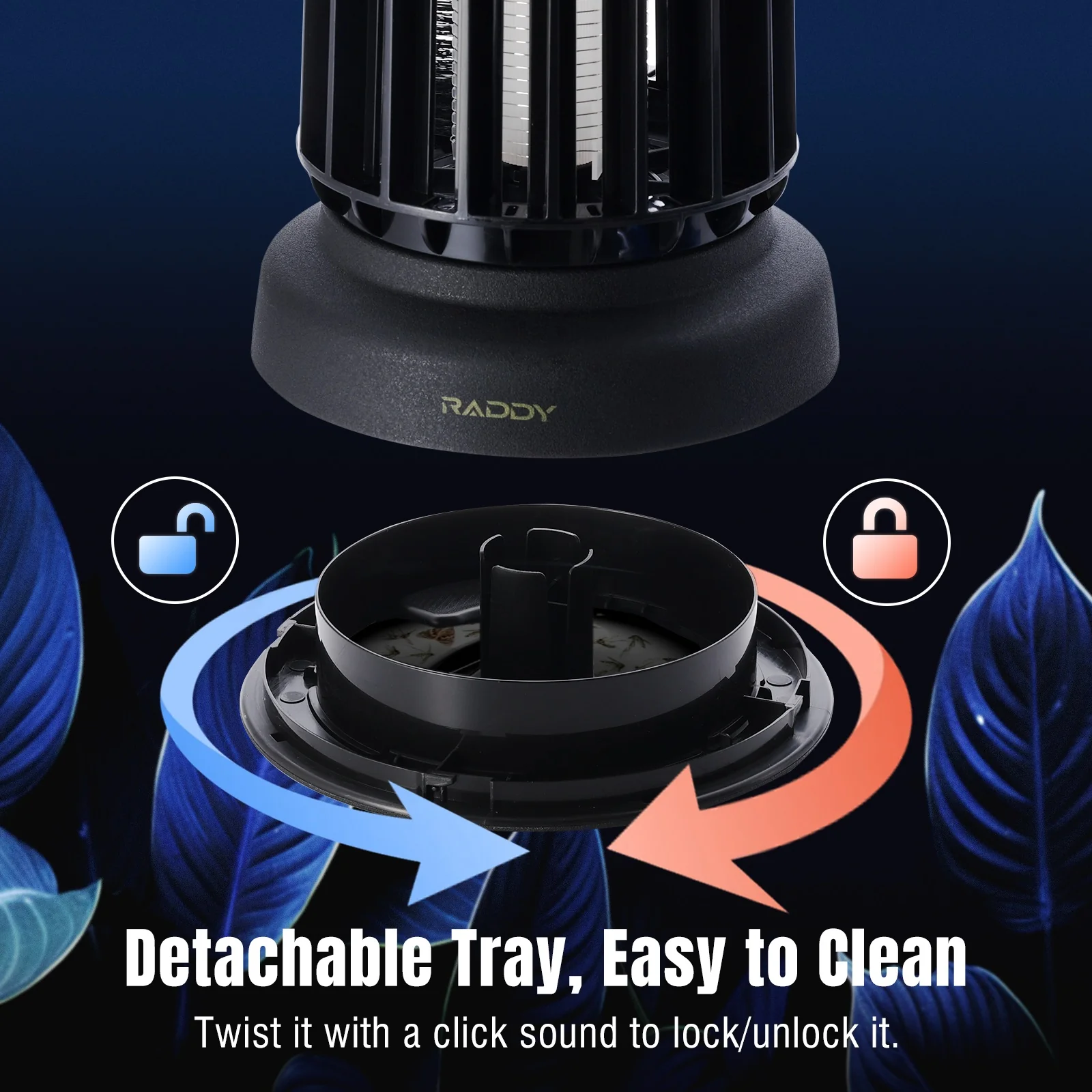 Raddy MZ-1 Outdoor Bug Zapper | Auto Self-Cleaning Brush | IPX4 | 1200mAh Rechargeable Battery - Image 8