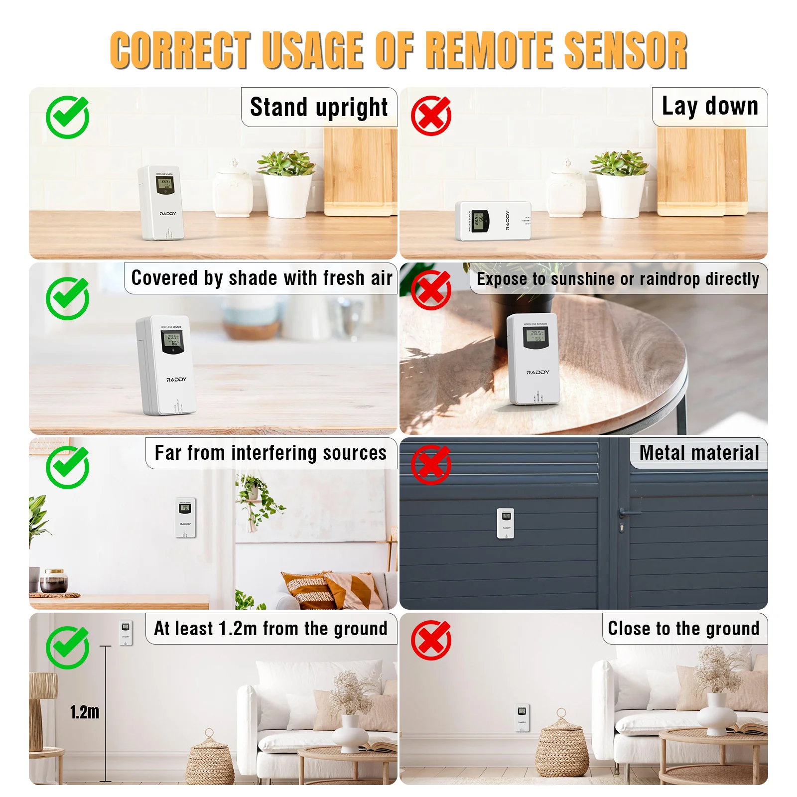 Raddy R3 Remote Sensor | for DT6, WM6, WF-55C PRO Weather Station - Image 6