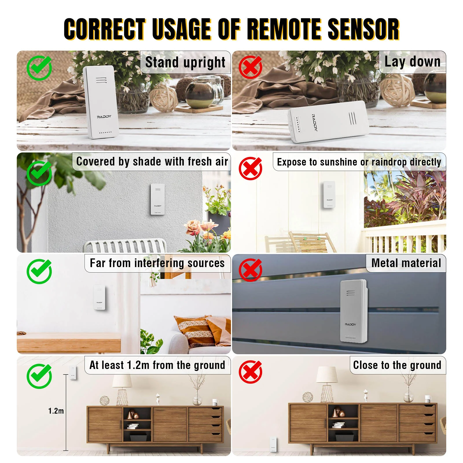 Raddy R8 Wireless Remote Sensor ｜For WF-50 Weather Station - Image 6
