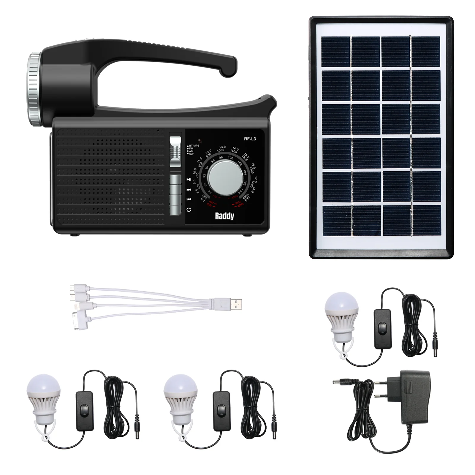 Raddy RF-L3 Portable Solar Generator | with Solar Panel | Flashlight  Music Player [DISCONTINUED] - Image 6