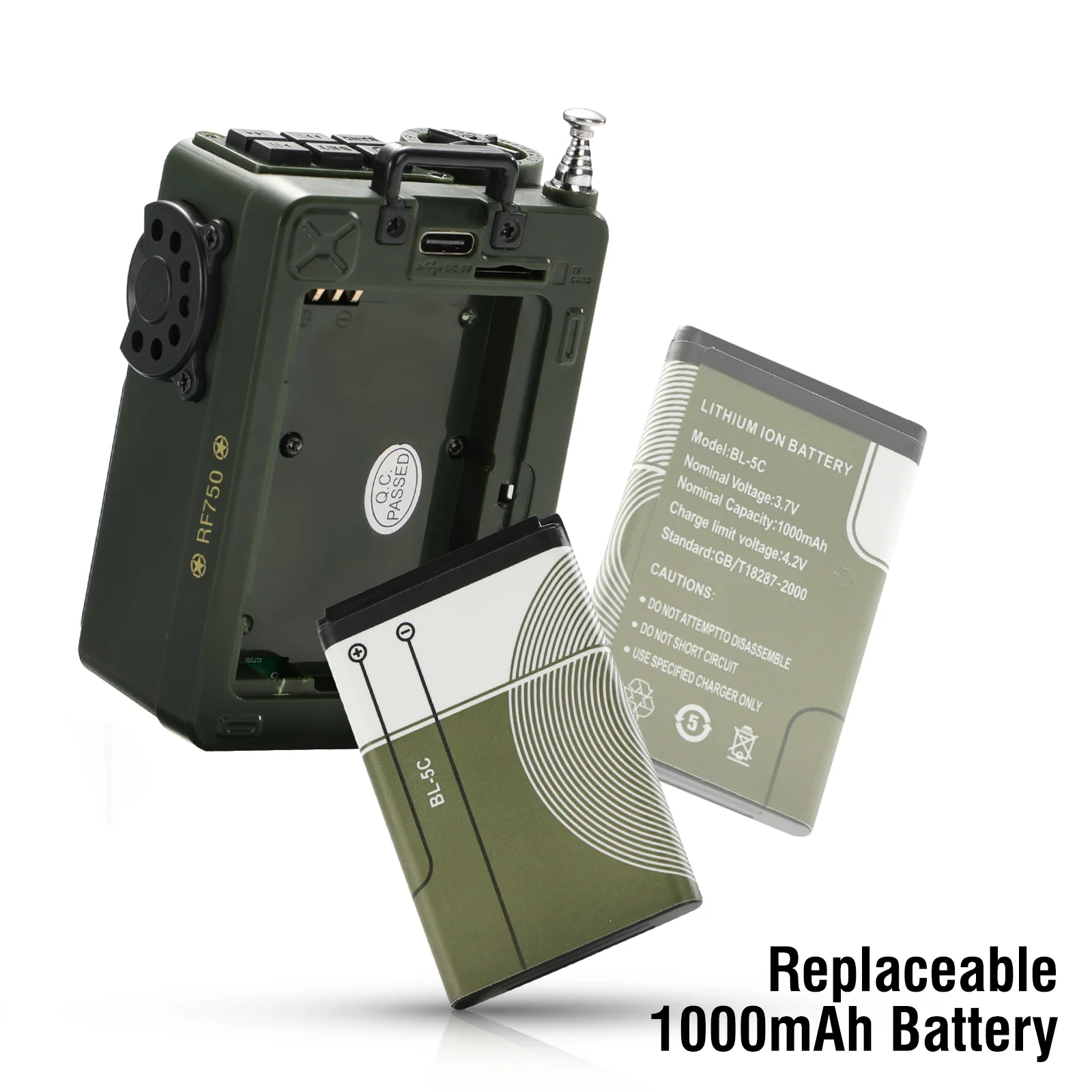 Raddy RF750 Shortwave Radio | AM/FM/SW/WB | Portable Digital Rechargeable | Bluetooth 5.0 - Image 4