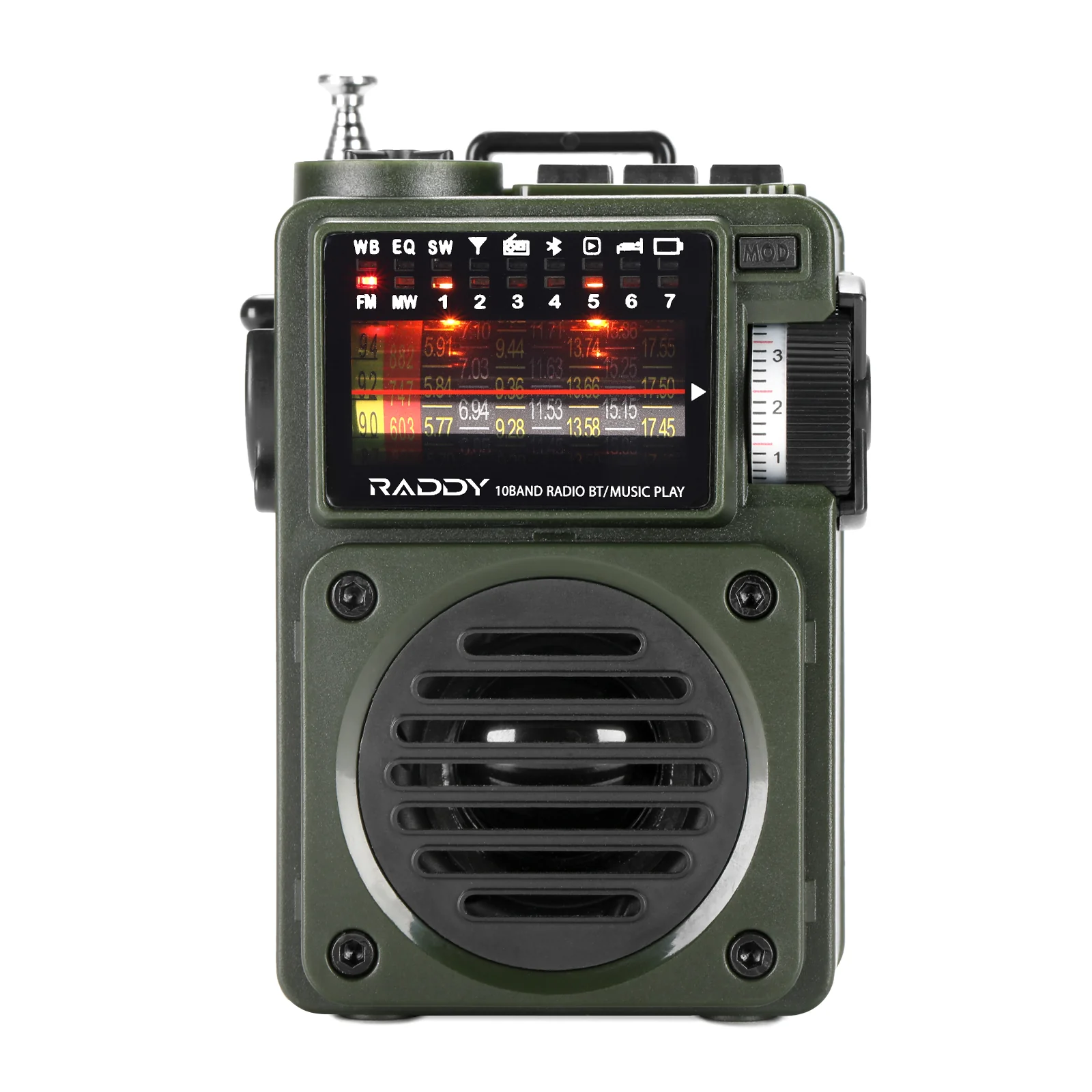 Raddy RF750 Shortwave Radio | AM/FM/SW/WB | Portable Digital Rechargeable | Bluetooth 5.0 - Image 7