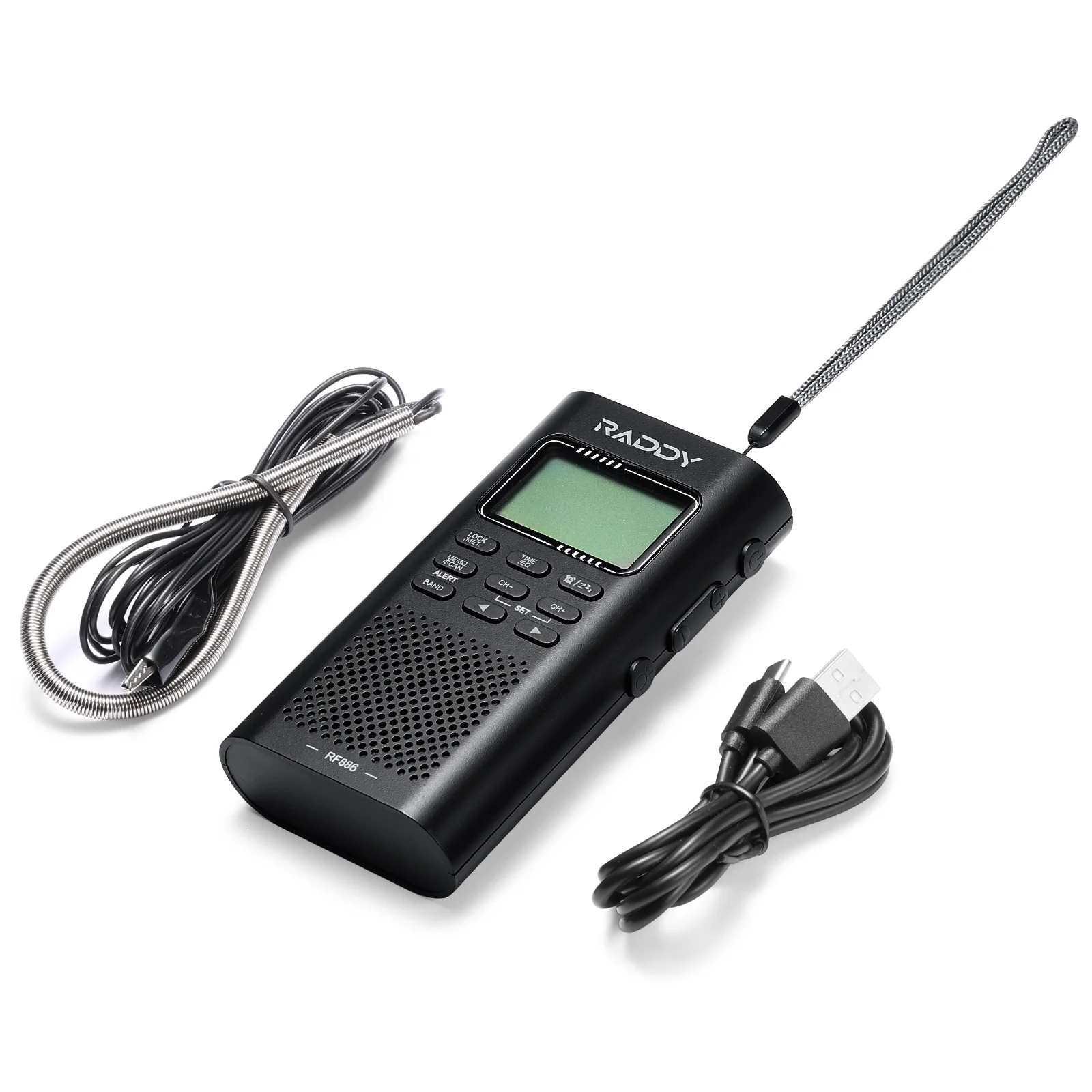 Raddy RF886 Shortwave Radio | AM/FM/SW/VHF/WB | Bluetooth Connection | Rechargeable Pocket Radio | NOAA - Image 4