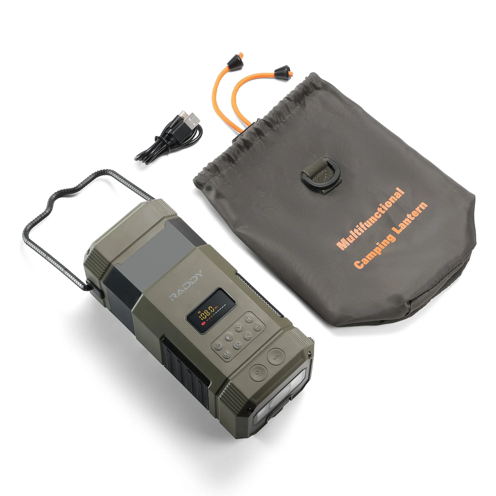 Raddy SL10 Emergency Radio | 10000mAh Hand Crank Solar Camping Lantern | IPX6 Waterproof | Bluetooth Speaker | AM FM NOAA [DISCONTINUED] - Image 7