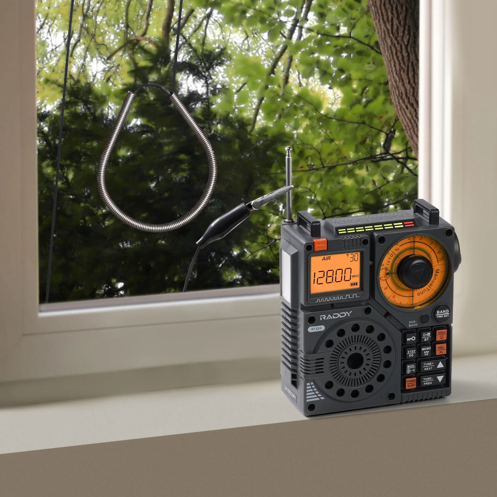Raddy SW001 Shortwave Radio Antenna | FM/SW/WB/VHF | 9.85 ft | Crocodile Clip - Image 5