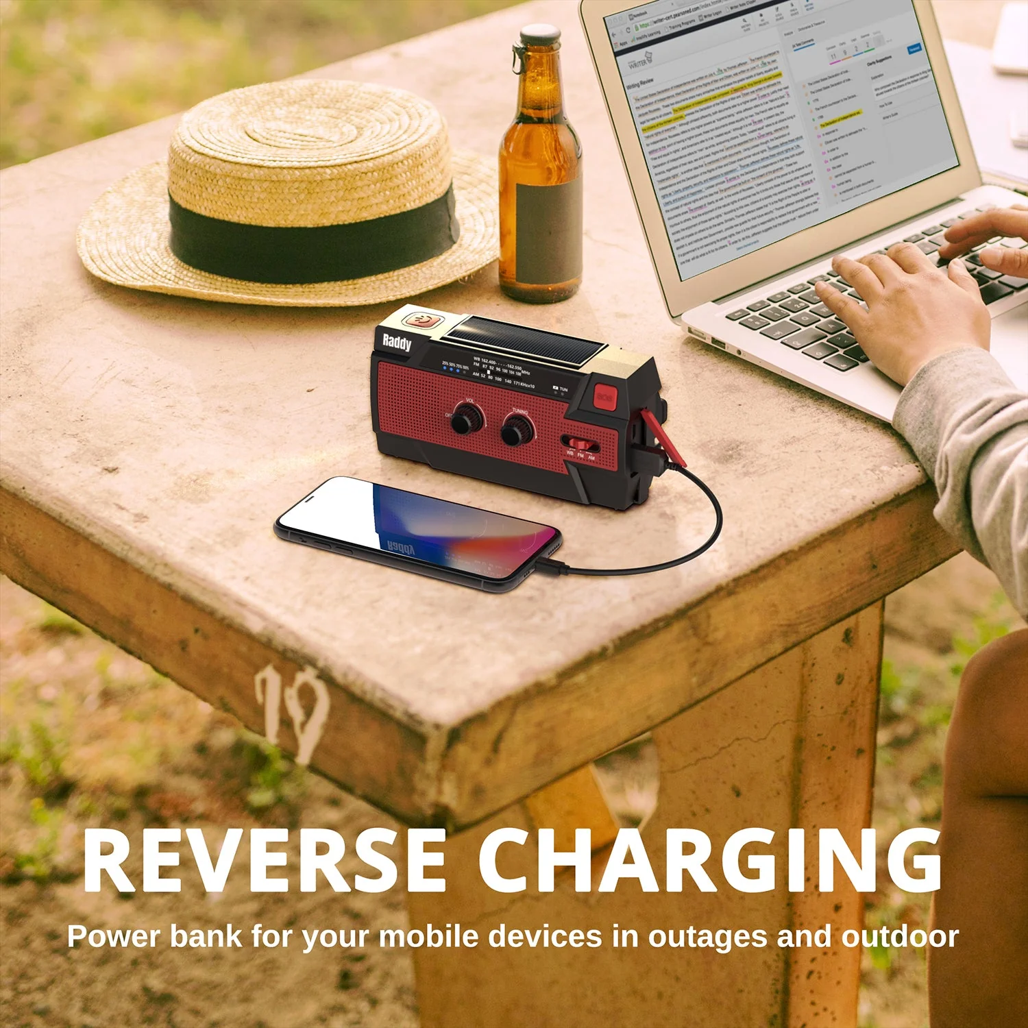 Raddy SW3 Emergency Radio | 5000mAh | Hand Crank | Solar-Powered | FM/AM [DISCONTINUED] - Image 6