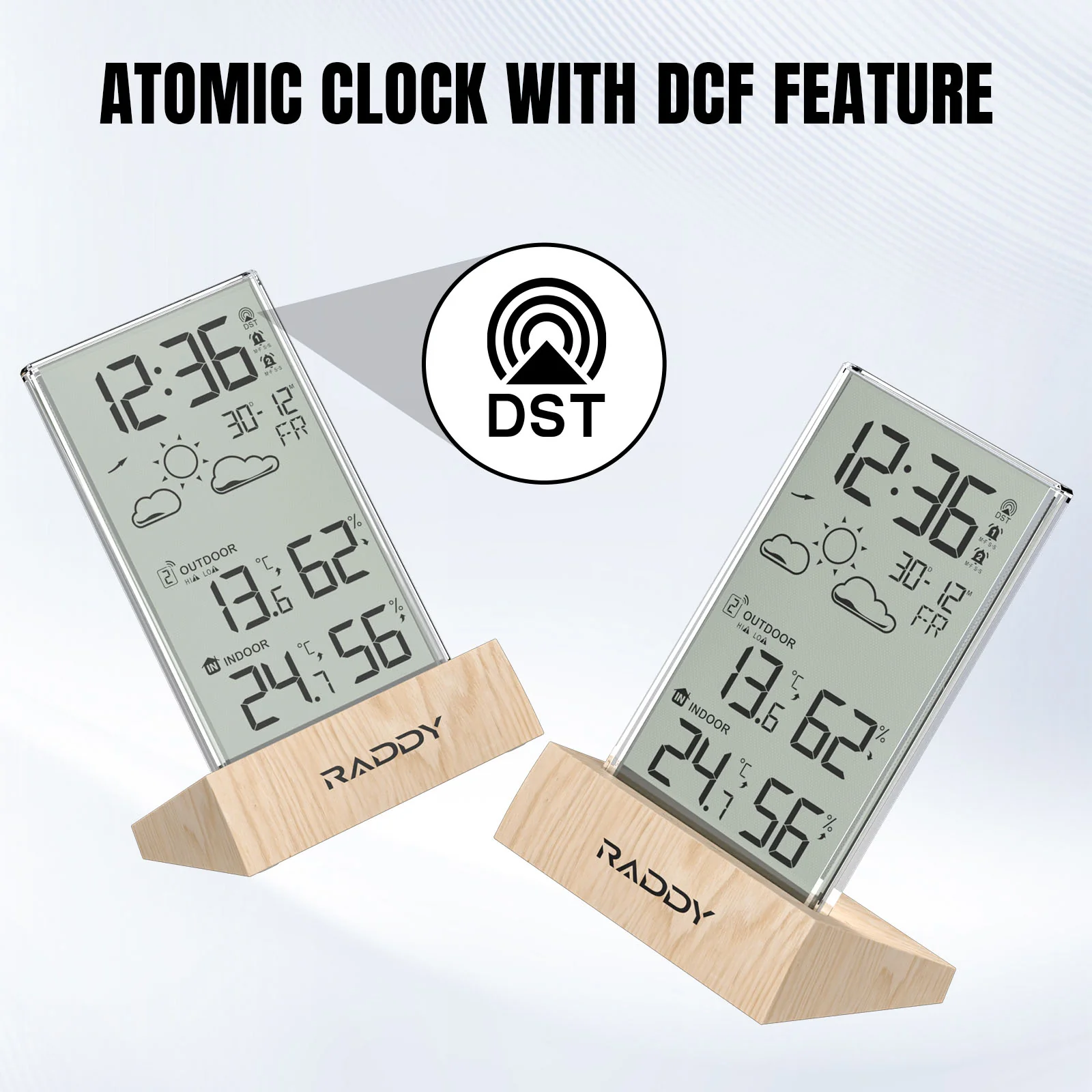 Raddy V5 Weather Station | 5.0’’ LCD Display | Weather Forecast | Battery Powered | Temperature & Humidity - Image 4