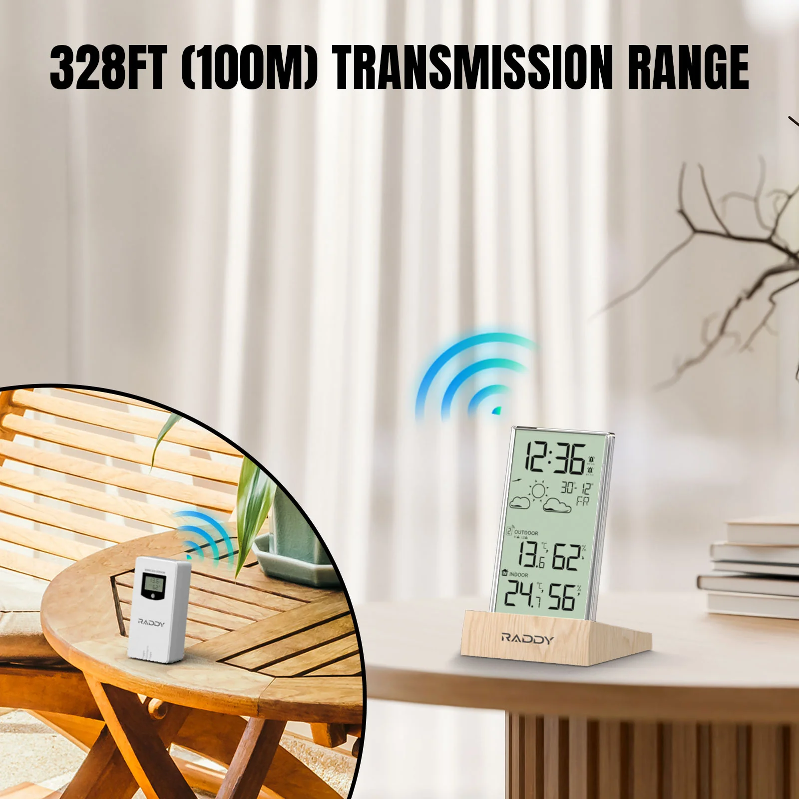 Raddy V5 Weather Station | 5.0’’ LCD Display | Weather Forecast | Battery Powered | Temperature & Humidity - Image 7
