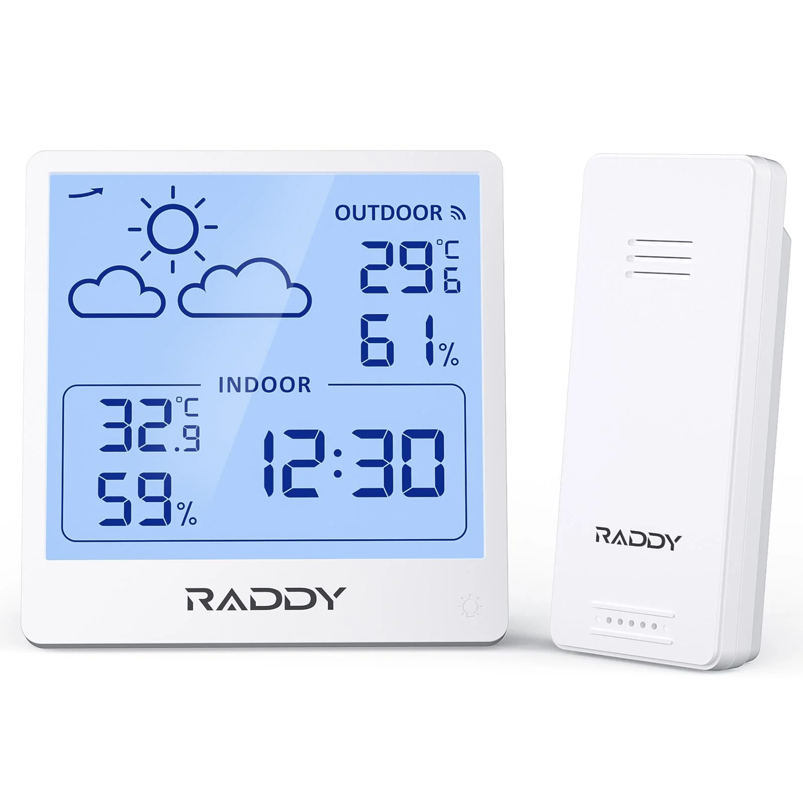 Raddy WF-50 Weather Station | 5.0’’ VA/TN Display | Weather Forecast | Temperature & Humidity Monitor | USB-C/Battery Powered - Image 11