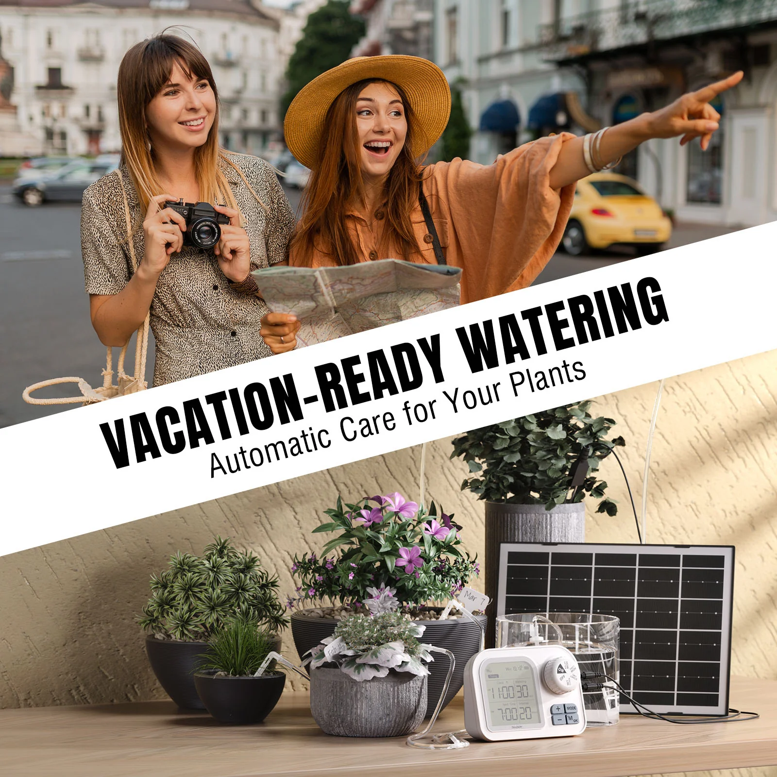 Raddy WS-7 Solar Drip Irrigation Kit | IPX7 Waterproof | Auto Watering System | Auto-Soil Humidity Detection |  2600mAh Battery | Large Display - Image 4