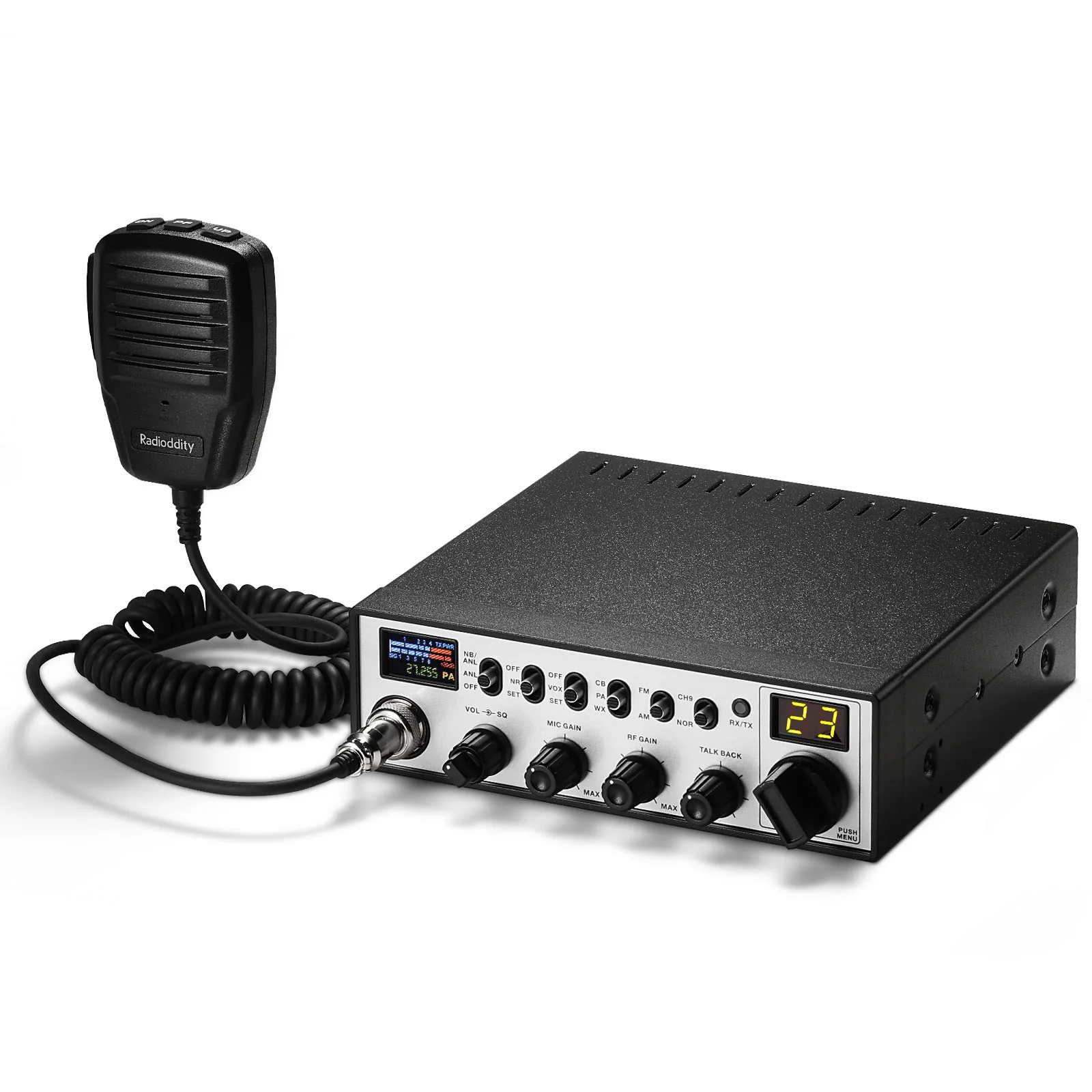 Radioddity CB-900 PRO | 4W | AM/FM | Noise Reduction | ASQ | VOX | Support PA System | SWR High Alert | Instant CH 9 - Image 2