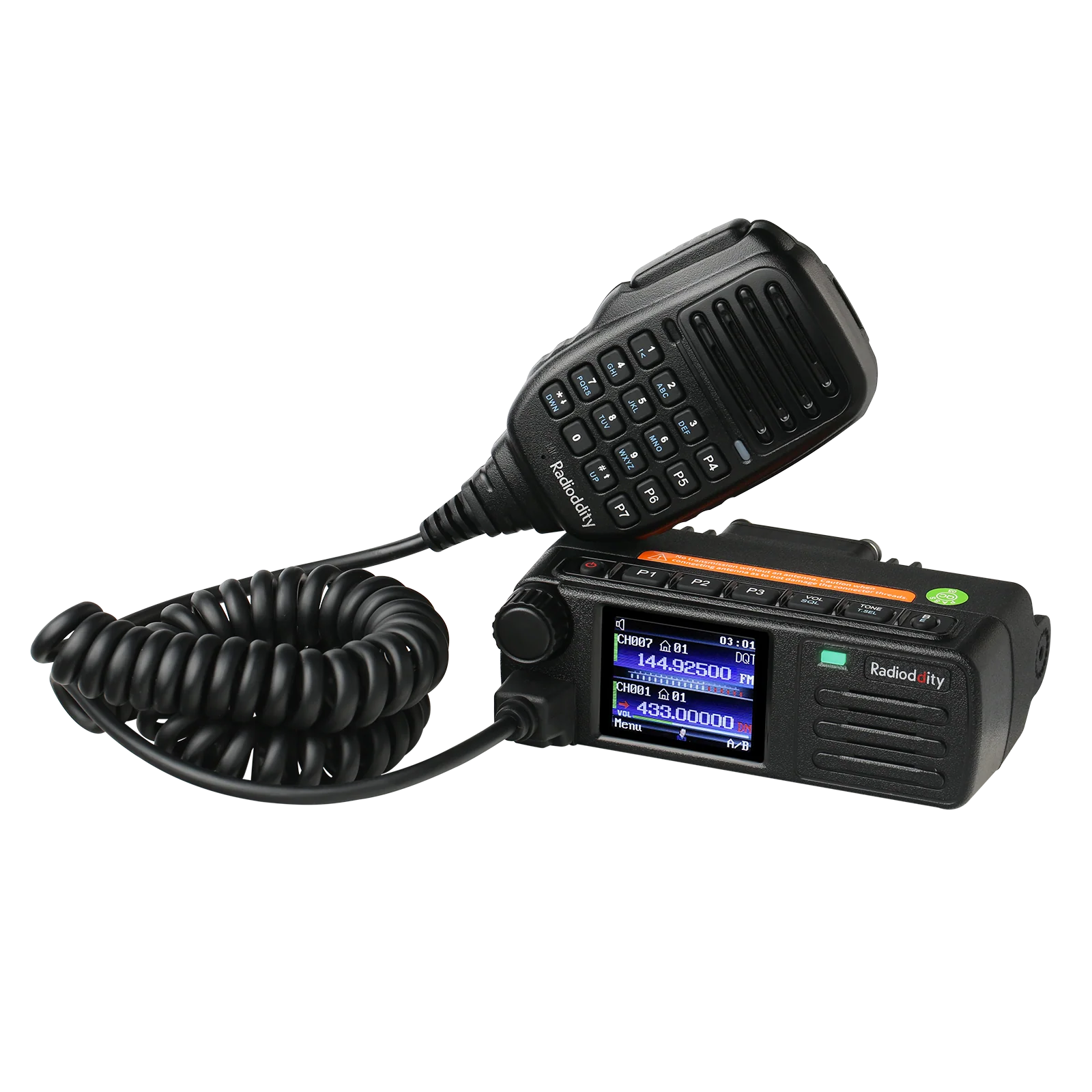 Radioddity DB25-D Mini Mobile Radio | 20W | Analog & Digital DMR | VHF & UHF Dual Band | GPS / APRS | SMS | Color Screen | 500000 Contacts - Image 10