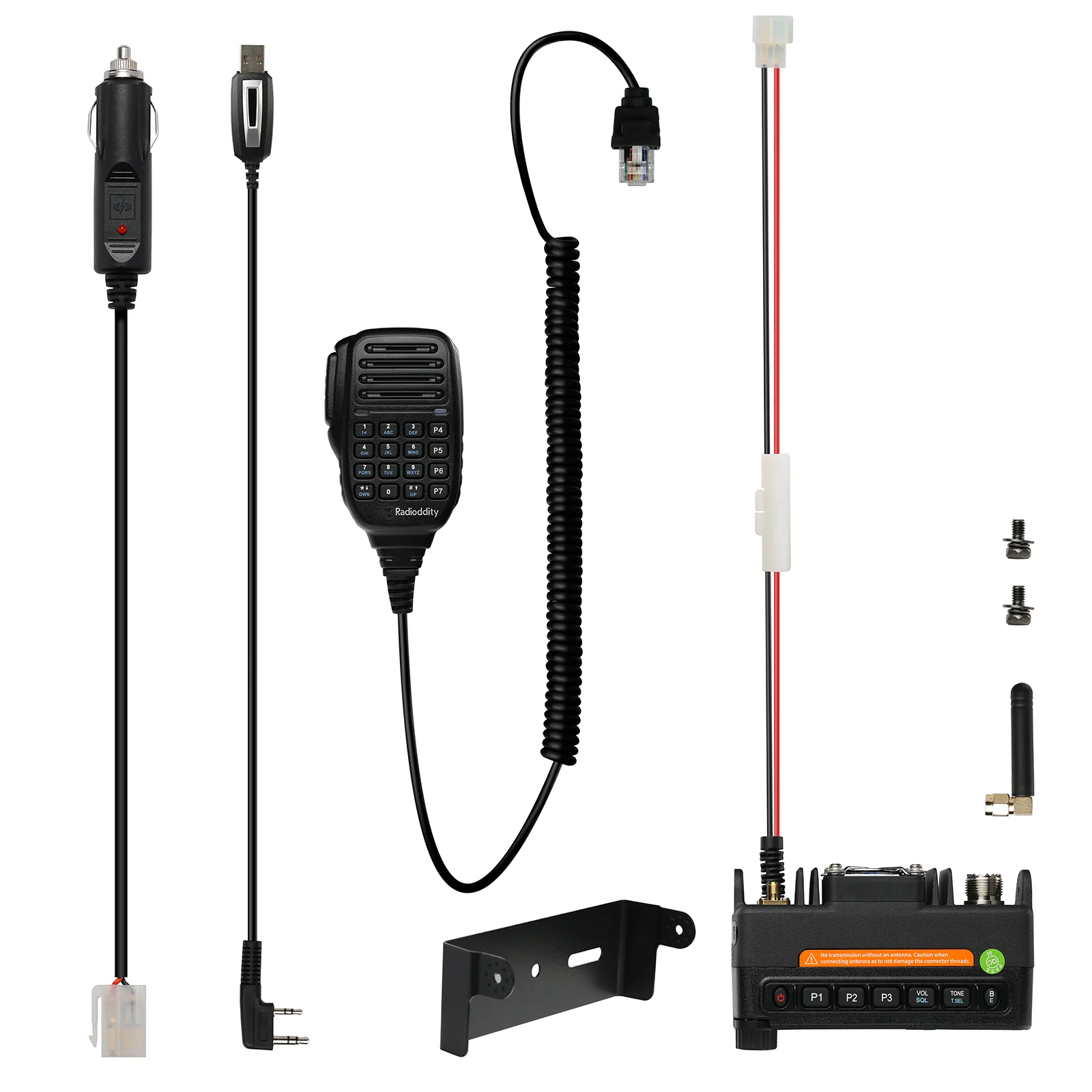 Radioddity DB25-D Mini Mobile Radio | 20W | Analog & Digital DMR | VHF & UHF Dual Band | GPS / APRS | SMS | Color Screen | 500000 Contacts - Image 6