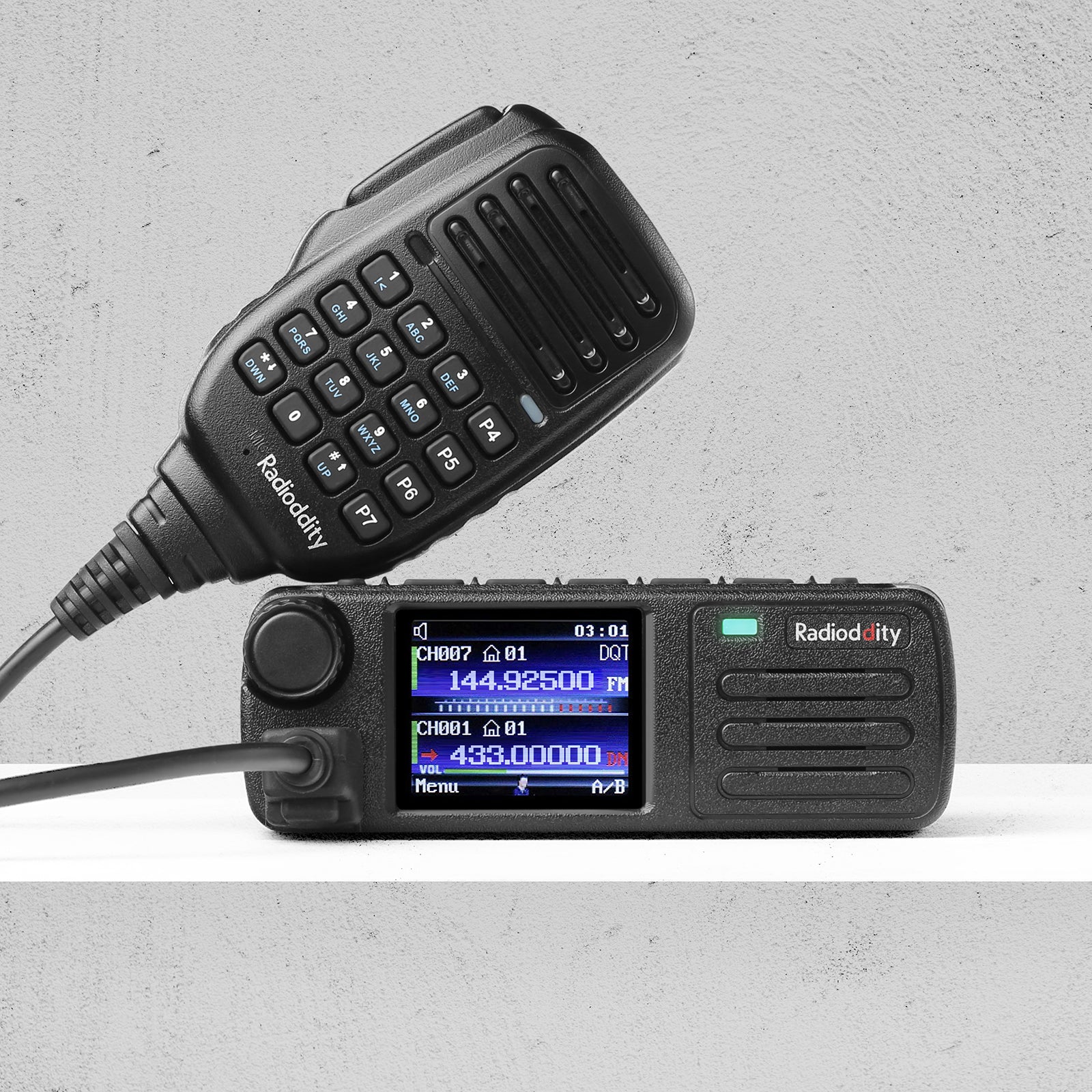 Radioddity DB25-D Mini Mobile Radio | 20W | Analog & Digital DMR | VHF & UHF Dual Band | GPS / APRS | SMS | Color Screen | 500000 Contacts - Image 9