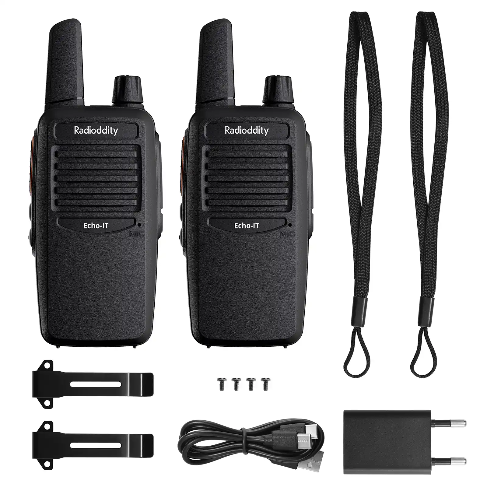 Radioddity Echo-DE/IT PMR446 Radio | German/ltalian Voice Prompts | Lightweight | 1200mAh Battery | USB-C Charging | VOX | Ideal for Hiking/Camping - Image 13
