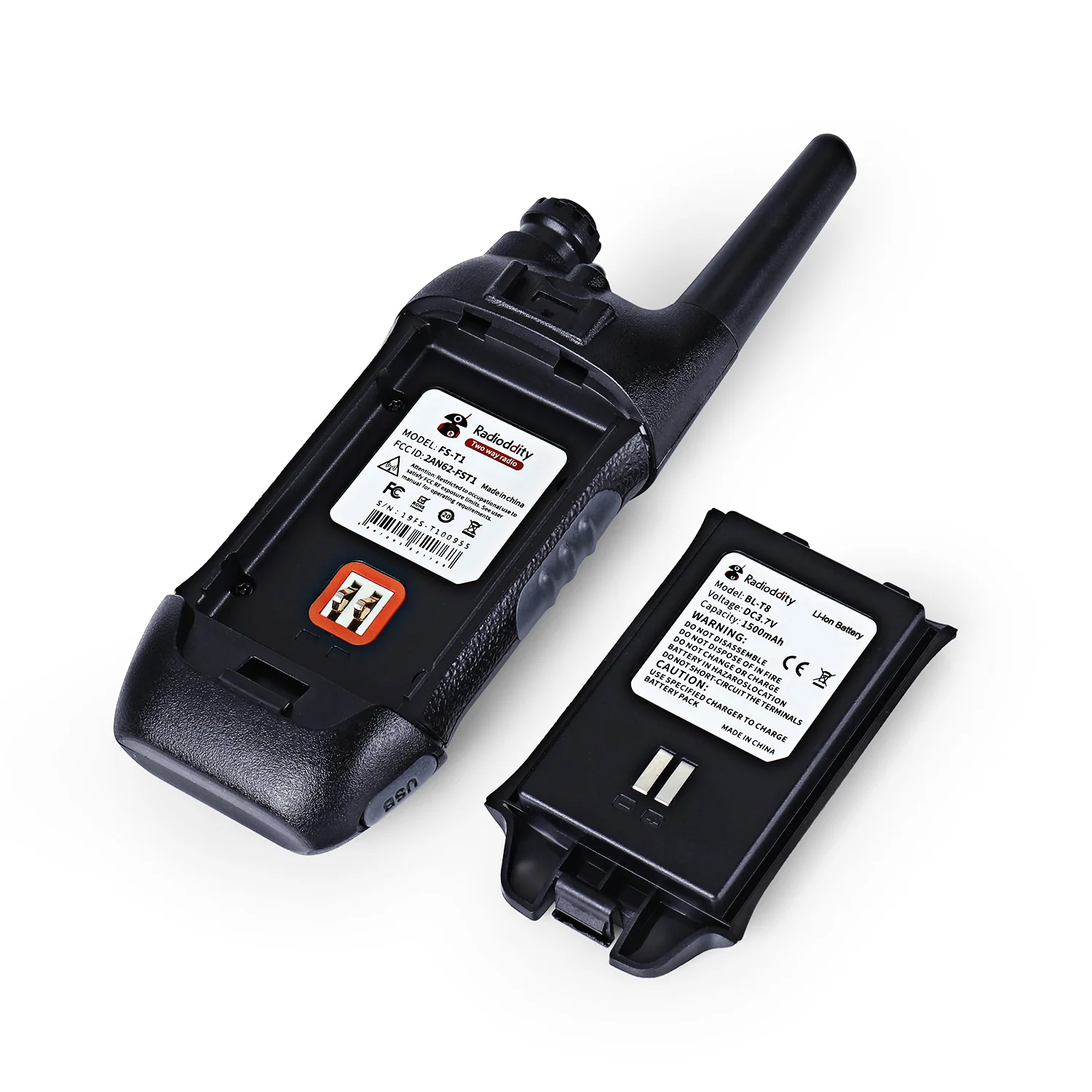 Radioddity FS-T1 / PR-T1 [1 Pair] | NOAA Weather Alert | License-free | USB Charging - Image 7