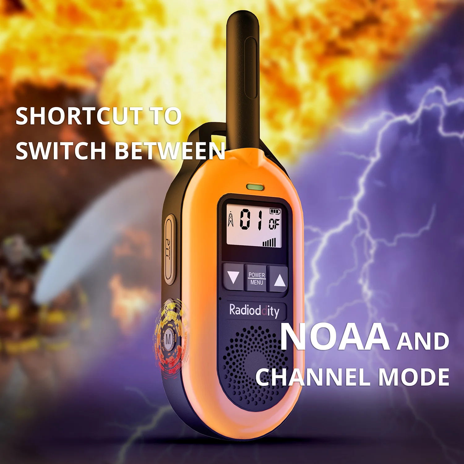 Radioddity FS-T2 / PR-T2 [1 Pair] | NOAA | License-free | USB Charging | CTCSS/DCS [Discontinued] - Image 6