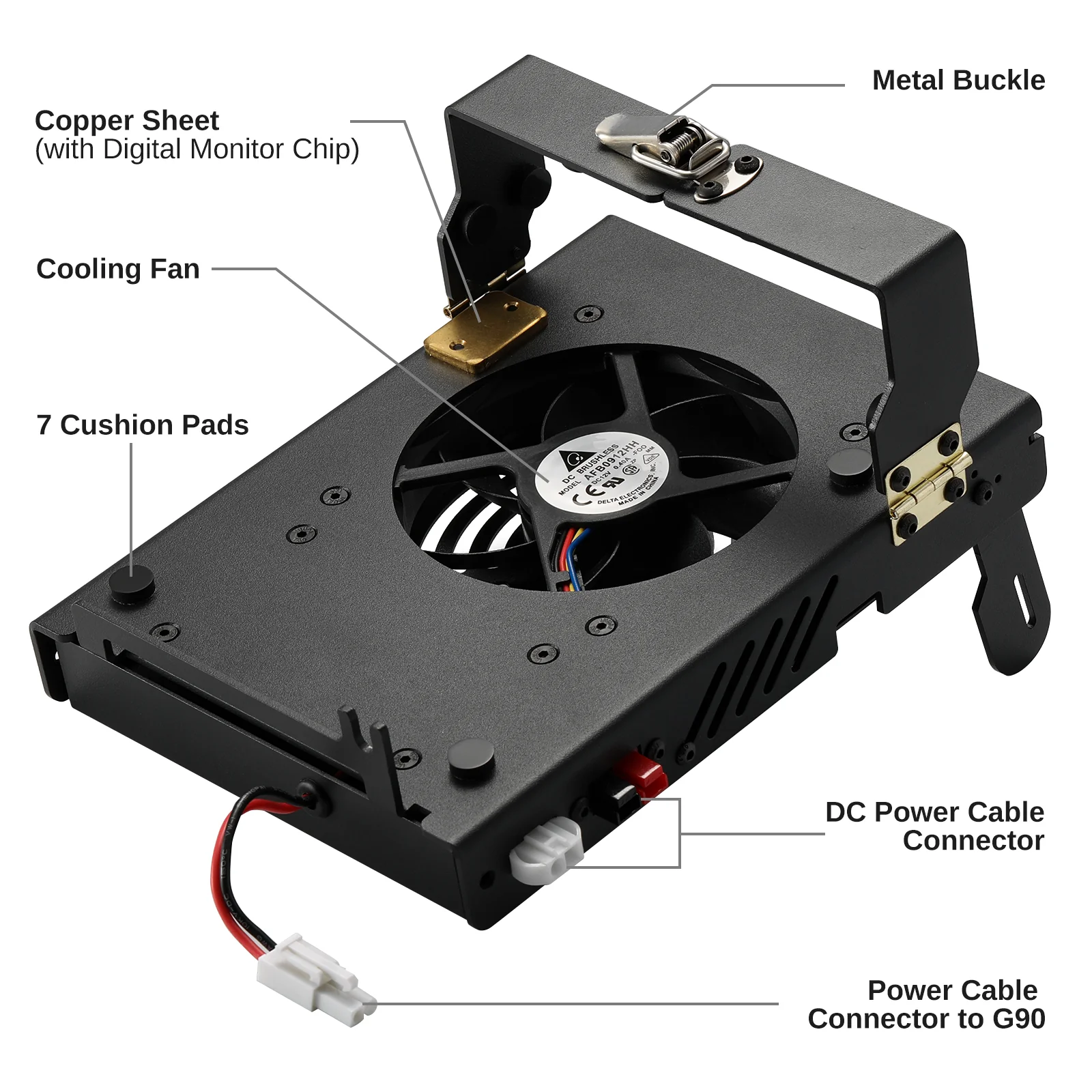 Radioddity G90-H1 Holder Cooling Fan Bracket for Xiegu G90 - Image 9