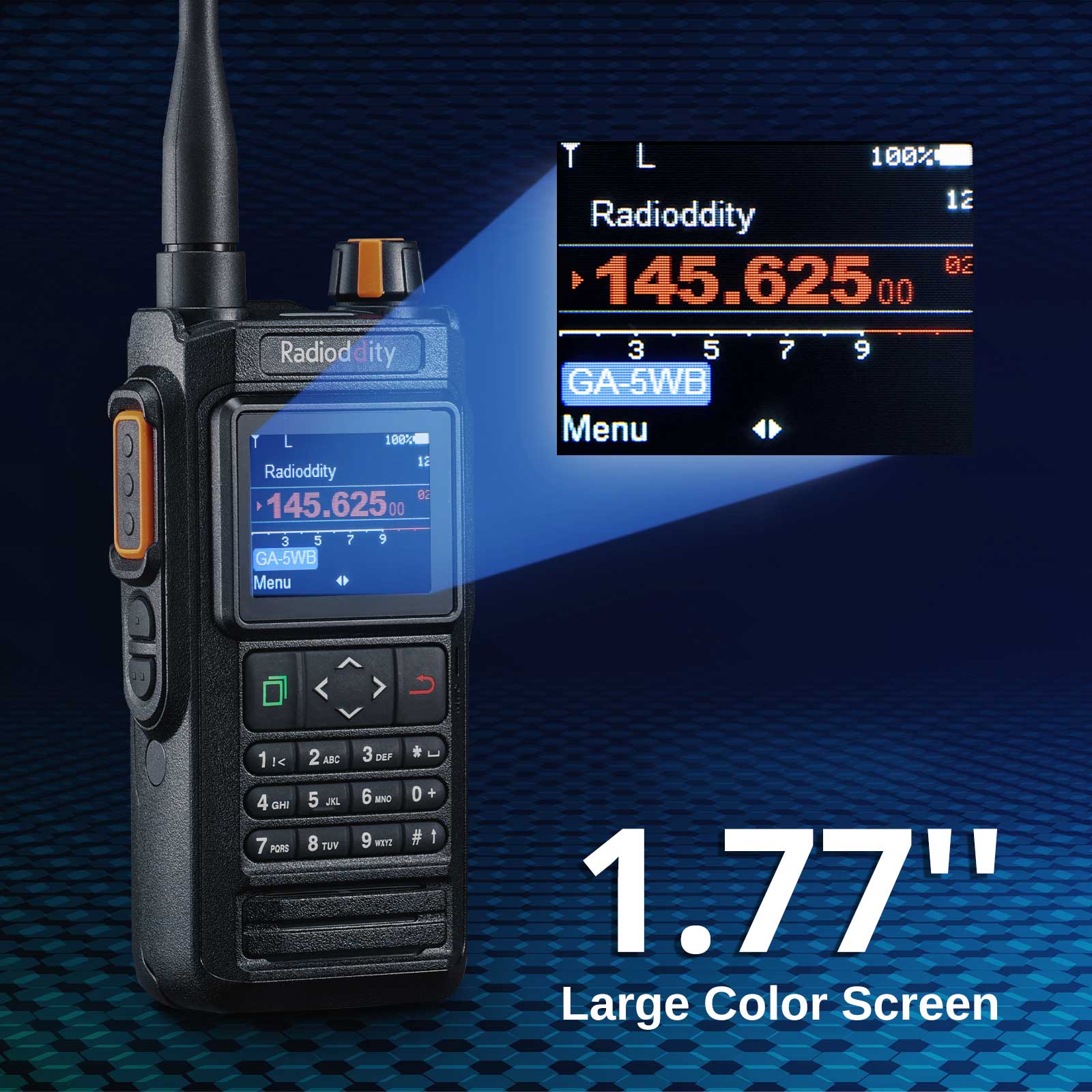 Radioddity GA-5WB | 5W | VHF & UHF | GPS & APRS | Bluetooth Programming | Air Band | IP67 | 2600mAh USB-C - Image 3
