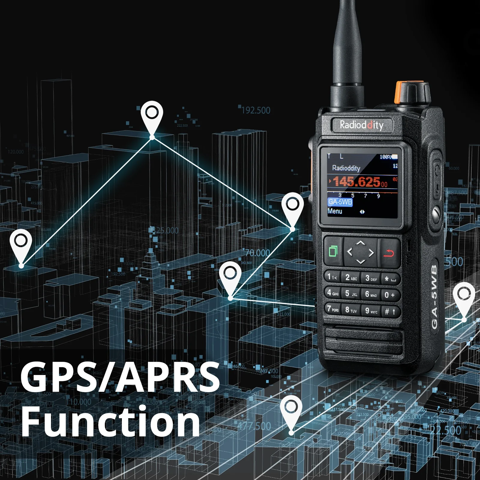 Radioddity GA-5WB | 5W | VHF & UHF | GPS & APRS | Bluetooth Programming | Air Band | IP67 | 2600mAh USB-C - Image 4