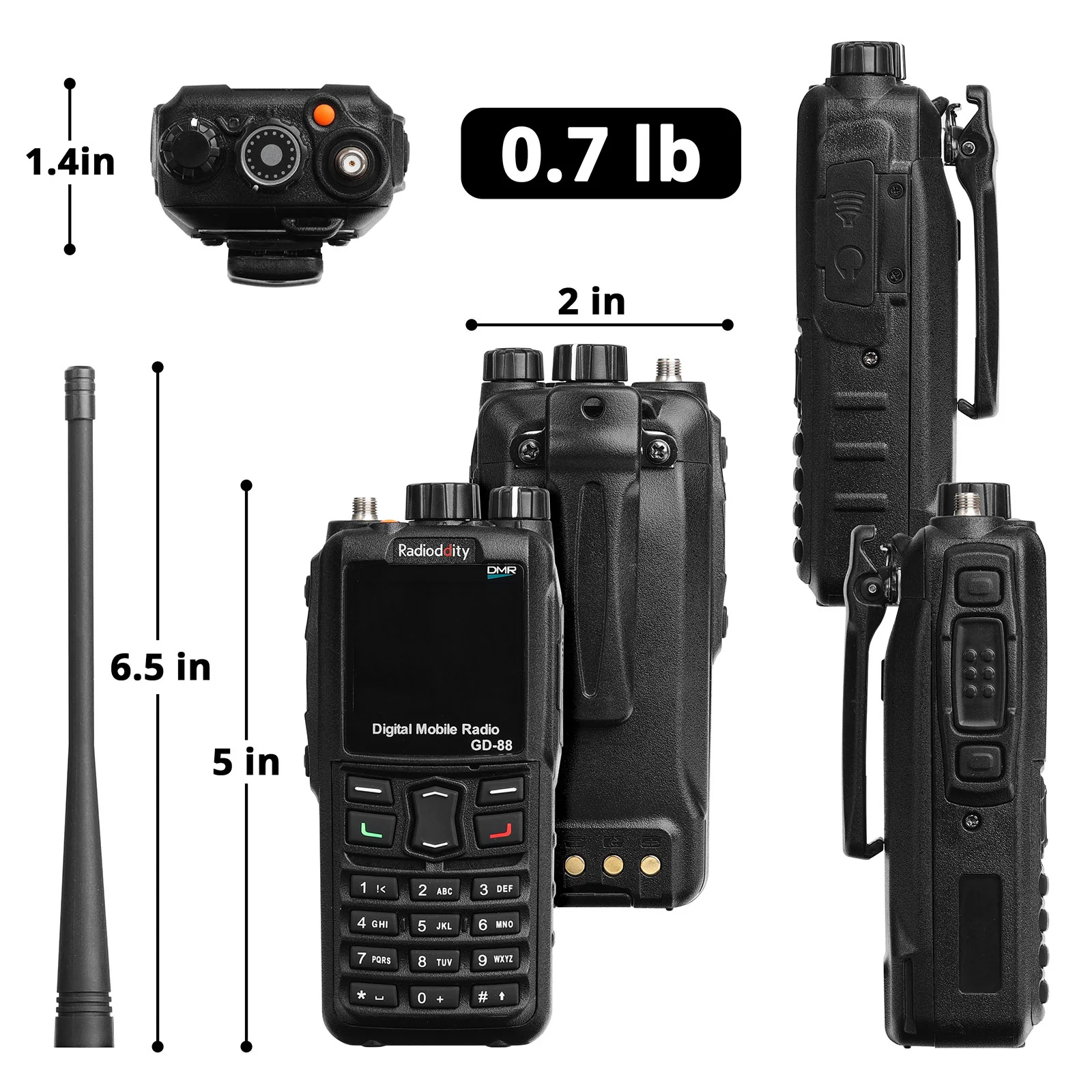 Radioddity GD-88 DMR Radio | Max 7W | Analog & Digital | VHF & UHF | GPS / APRS | Cross-band Repeat | SFR | 300K - Image 5