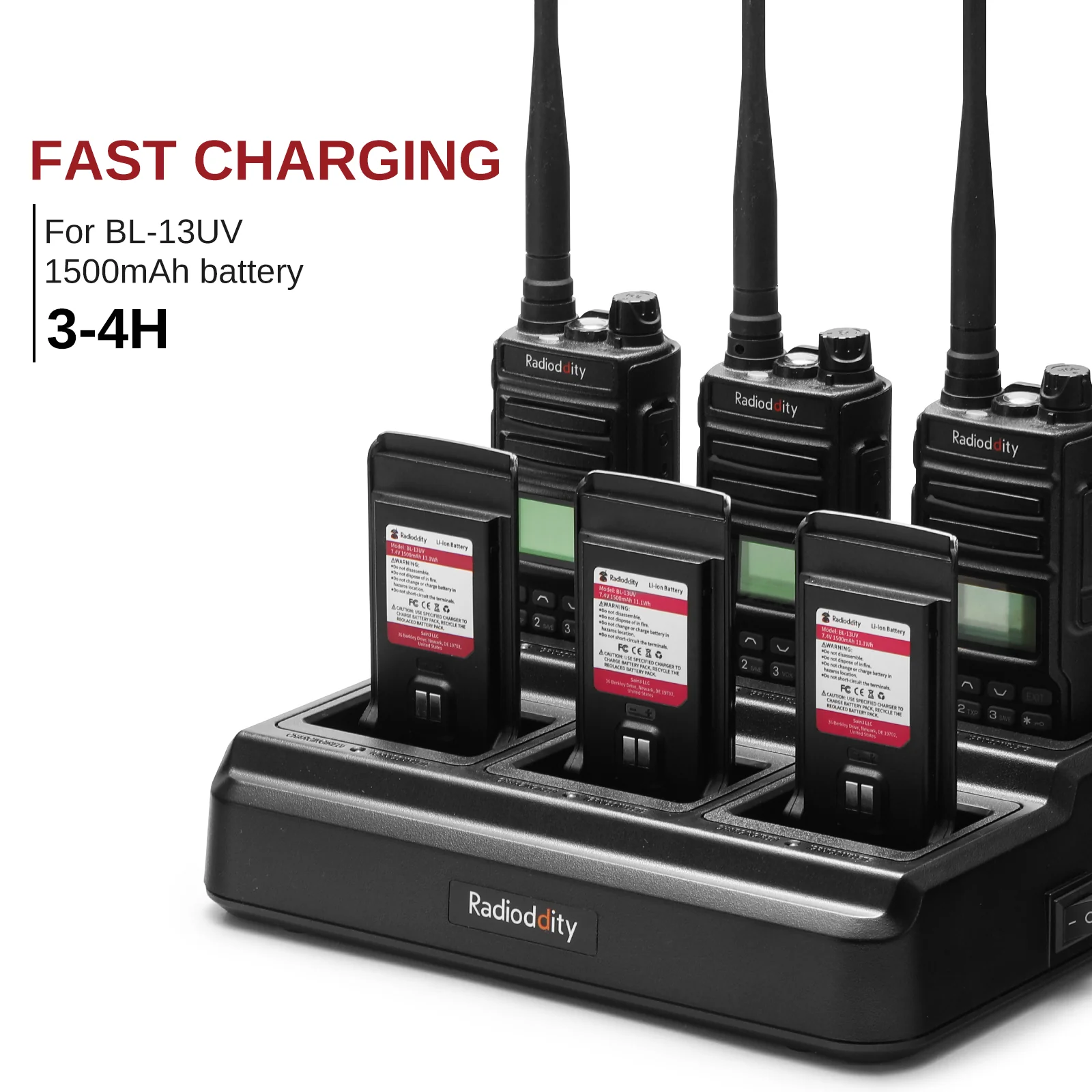 Radioddity GM-30 Six-Way Charger | Multi-Unit Charger Station | Bulk Charger - Image 4