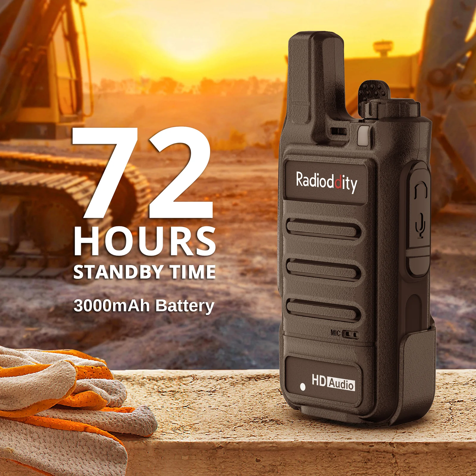 Radioddity GM-N1 GMRS Radio [1 Pair] | 3W | Noise Canceling | 3000mAh Battery | Repeater Capable [DISCONTINUED] - Image 6
