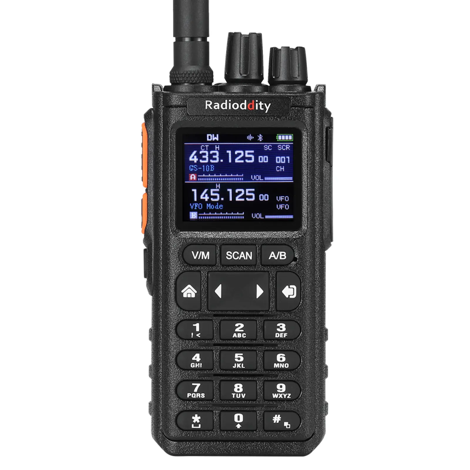 Radioddity GS-10B 8W Ham Radio | Multi-Band TX & RX | BT APP Programmable | Dual PTT | Color Display | USB-C | Support CHIRP Programming