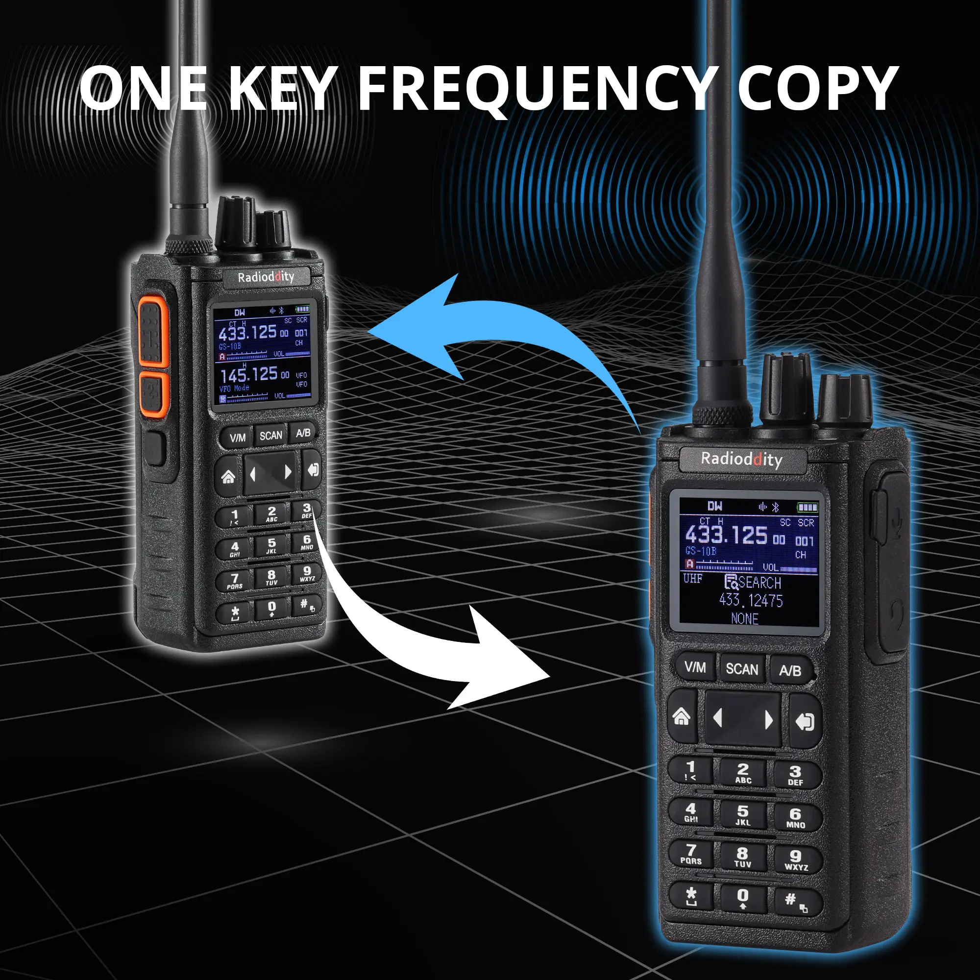 Radioddity GS-10B 8W Ham Radio | Multi-Band TX & RX | BT APP Programmable | Dual PTT | Color Display | USB-C | Support CHIRP Programming - Image 8