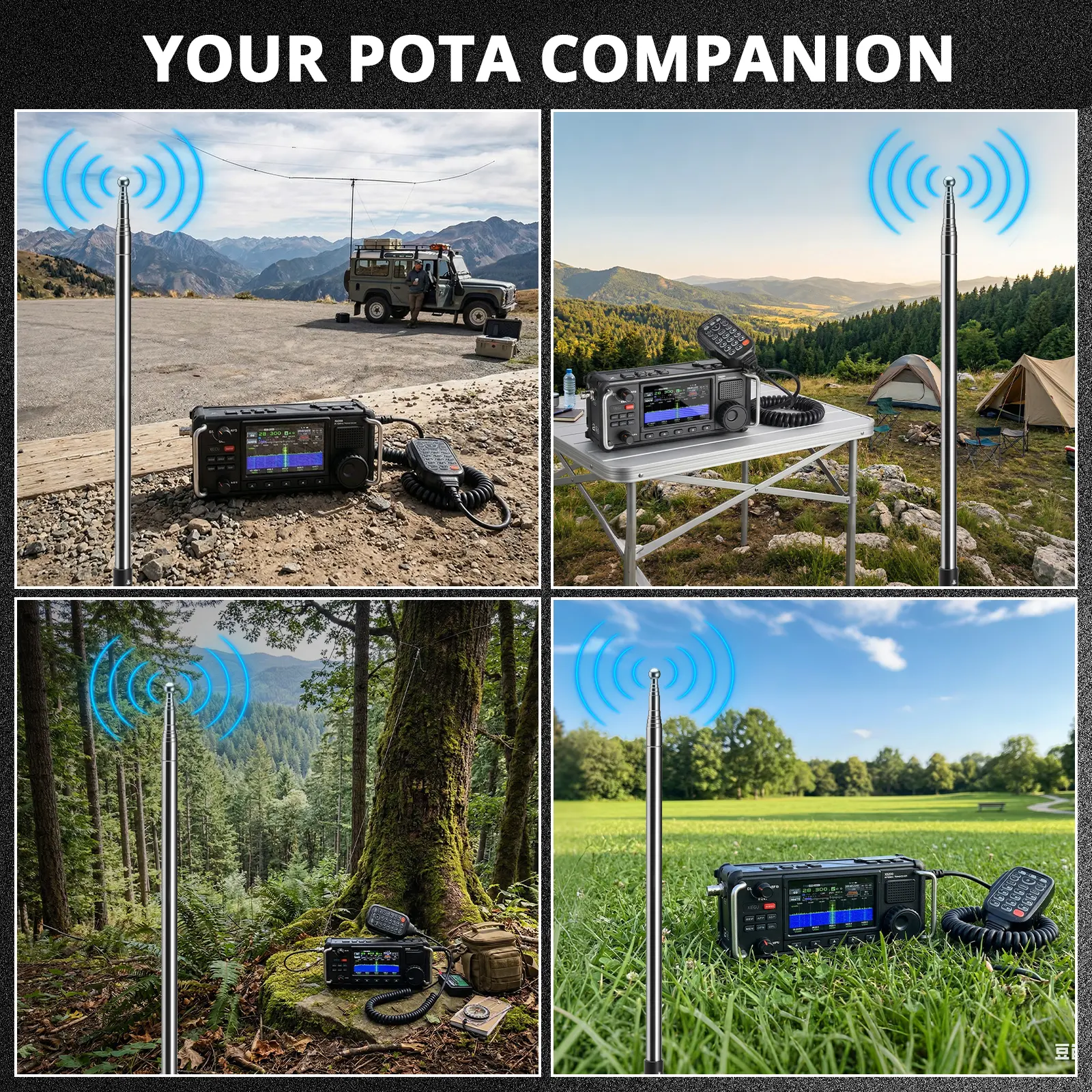 Radioddity HF-010 Portable HF Antenna | 80m-6m Full Band | All-Terrain Setup | SWR 1-1.5 | Quick-Tuning - Image 8