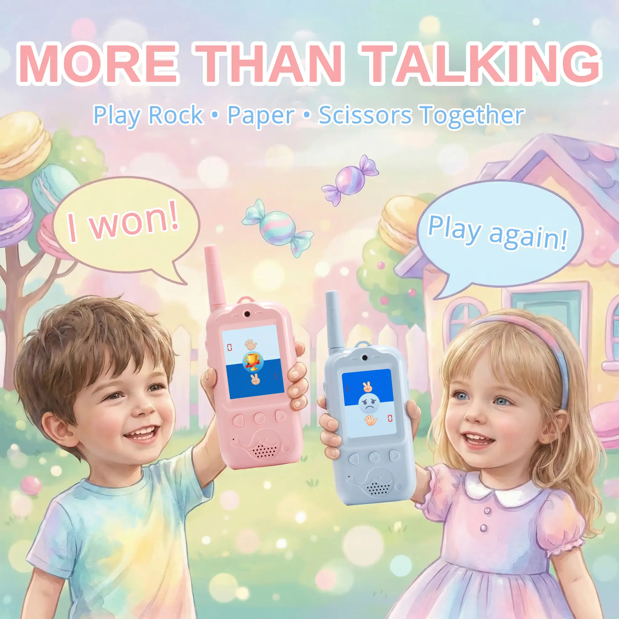 Radioddity KiddoTalk V1 Video Screen Walkie Talkies | 4 Fun Video Modes & Voice Effect | Toys for Boys&Girls - Image 6