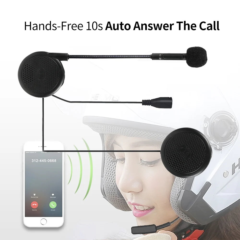 Radioddity L1M Wireless Hands-Free Motorcycle Helmet Headset Compatible with Bluetooth 4.0 [DISCONTINUED] - Image 6
