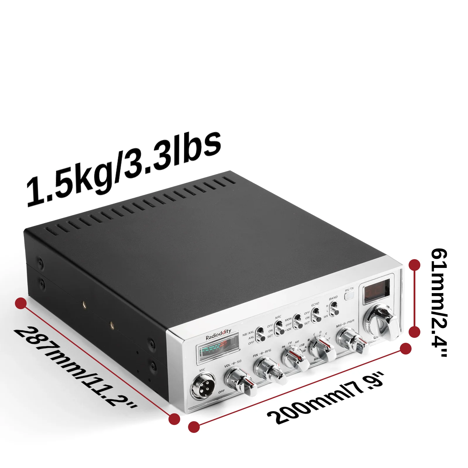 Radioddity QT40 10 Meter Radio [OPEN BOX] - Image 4