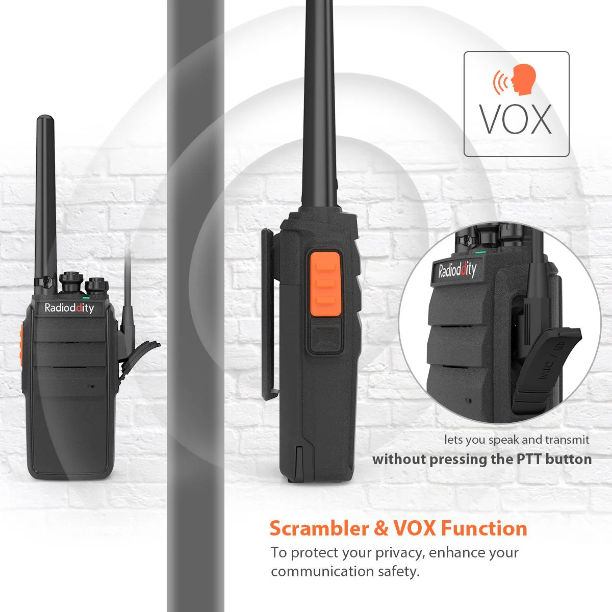 Radioddity R2 Walkie Talkie UHF PMR446 [2 Pack] [DISCONTINUED] - Image 5