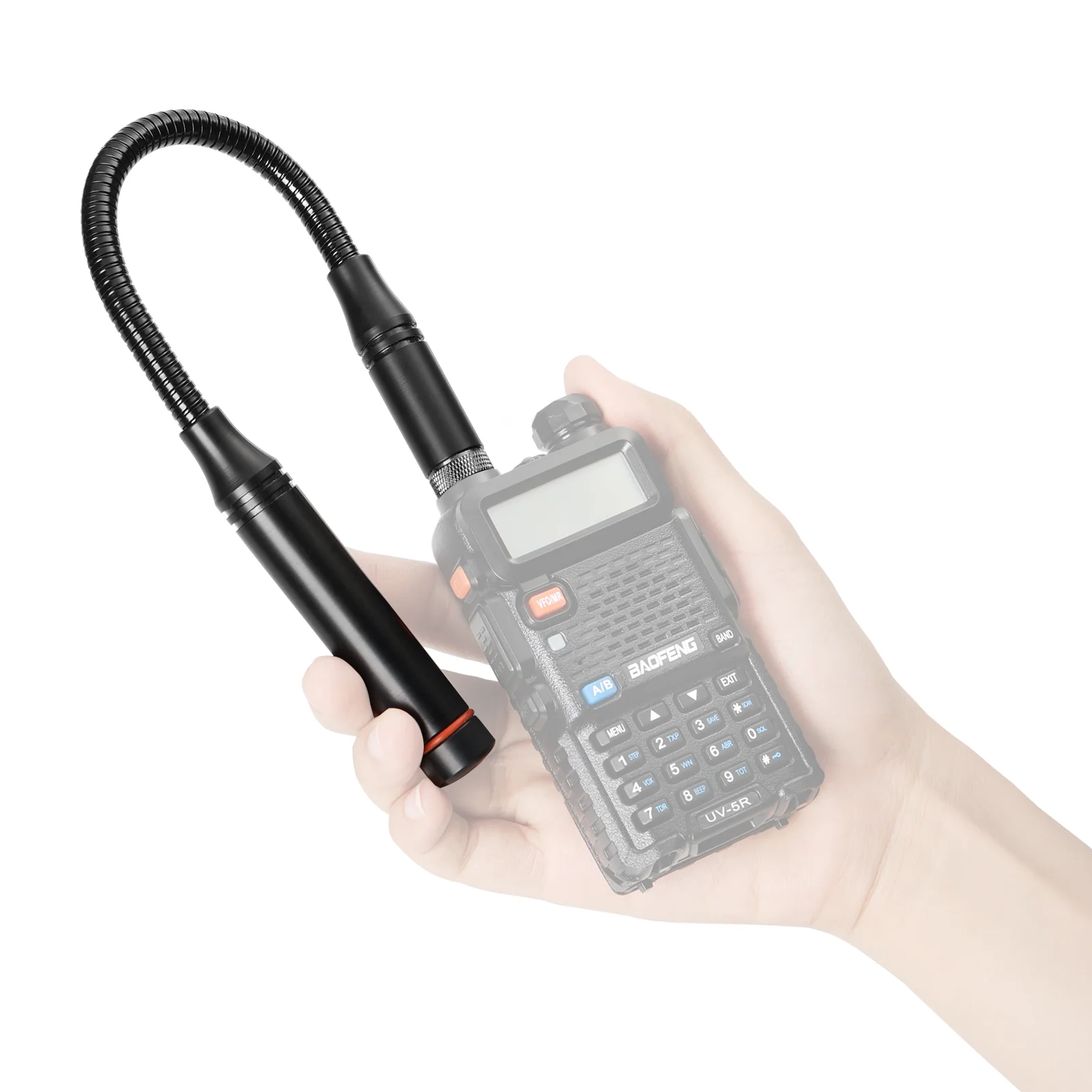 Radioddity RA12 Gooseneck Antenna | SMA-F | Dual Band UHF VHF | 11.9“ High Gain Ham Radio Antenna - Image 3