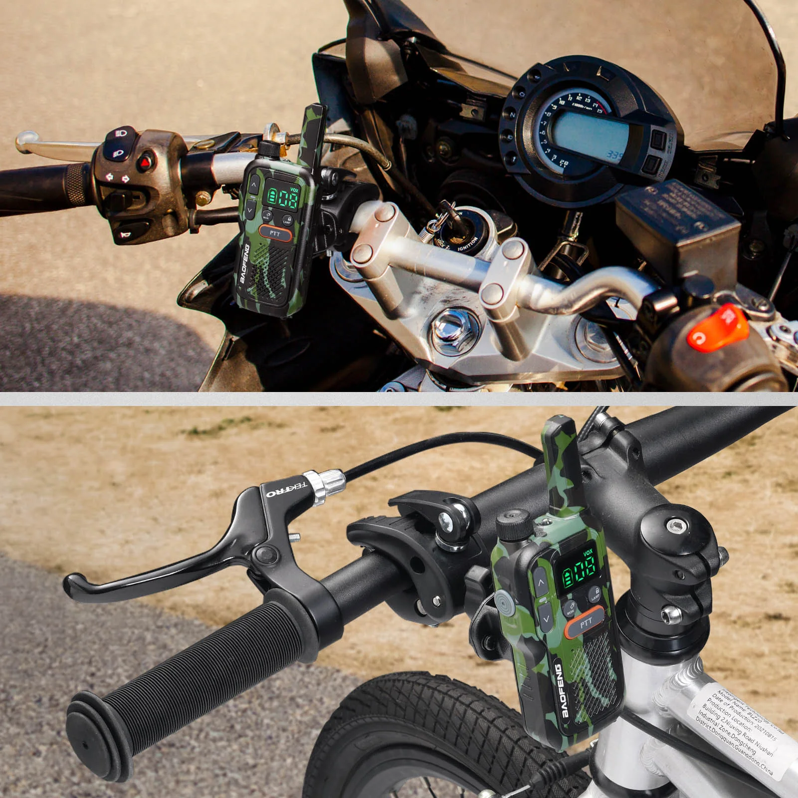 Radioddity RH3 Bike Two Way Radio Holder | Adjustable Clamp Size | Tool-Free Installation - Image 5