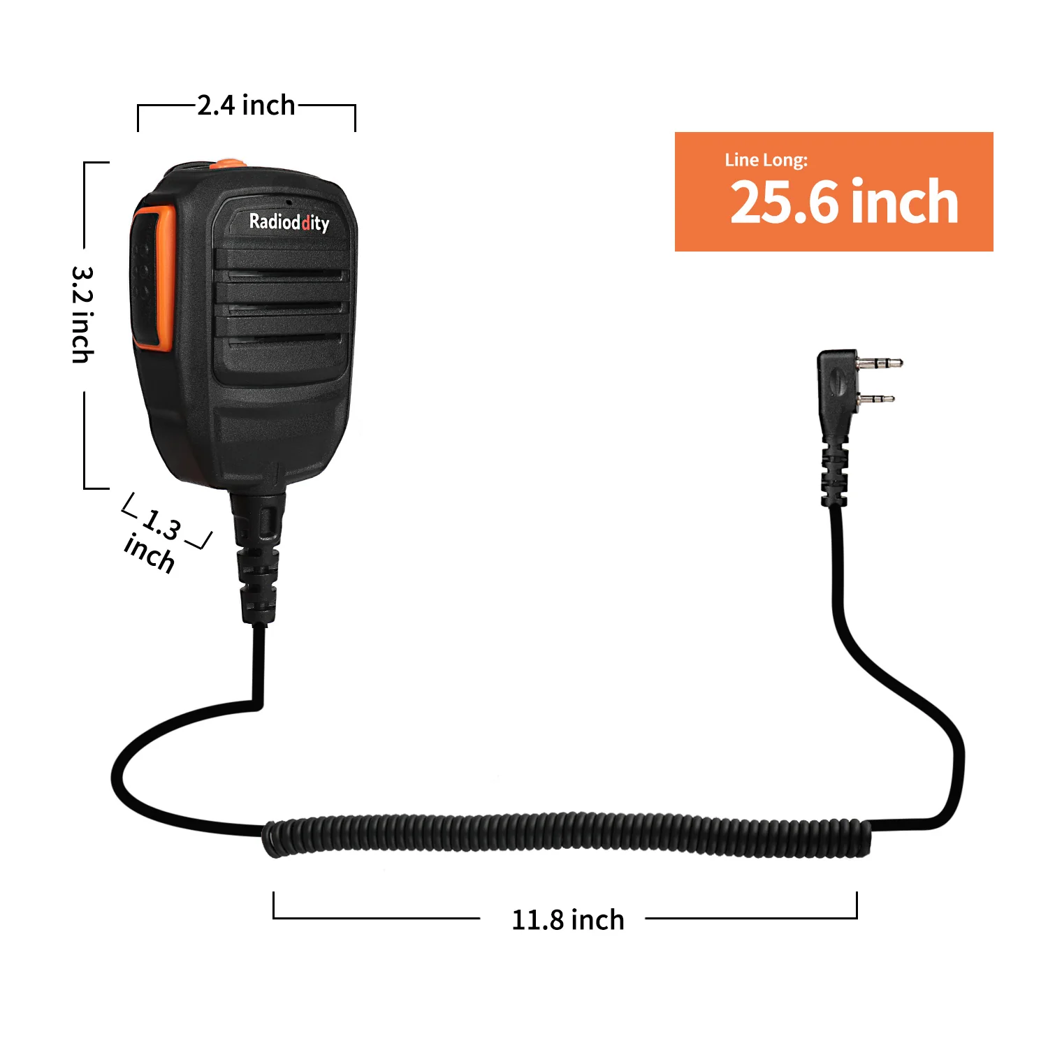 Radioddity RS22 Speaker Mic for Radioddity Baofeng TYT WouXun Kenwood | Single PTT | K Plug - Image 10
