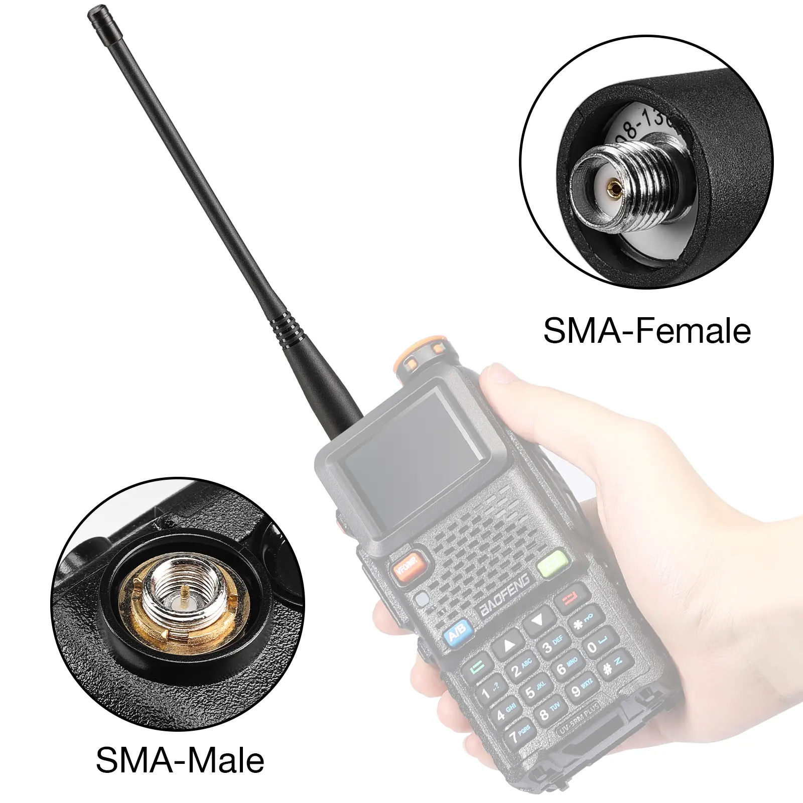 Radioddity V100B Airband & 1.25M Antenna Set | 108-136MHz & 220-260MHz | SMA Female | Compatible with GS-10B/GM-30 Plus/UV-5RM/K5PLUS/BF-F8HP PRO - Image 3