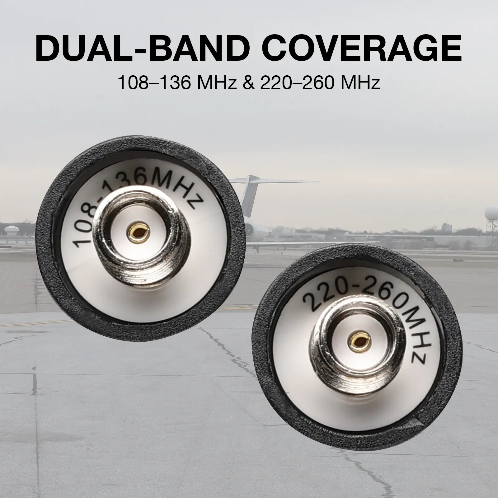 Radioddity V100B Airband & 1.25M Antenna Set | 108-136MHz & 220-260MHz | SMA Female | Compatible with GS-10B/GM-30 Plus/UV-5RM/K5PLUS/BF-F8HP PRO - Image 4