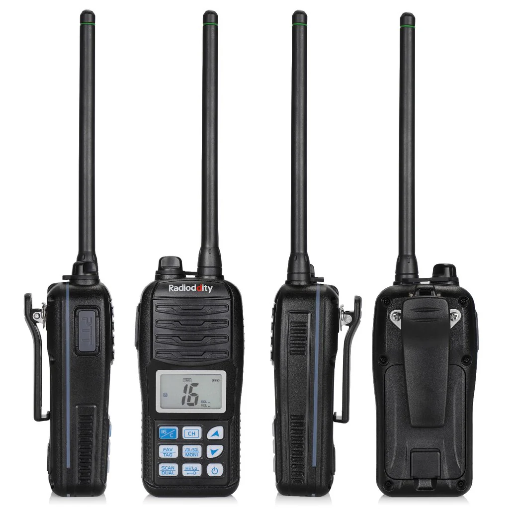 Radioddity Voyage RV6  Marine Radio VHF | Tri-watch | Waterproof | NOAA | Emergency Strobe LED [DISCONTINUED] - Image 8