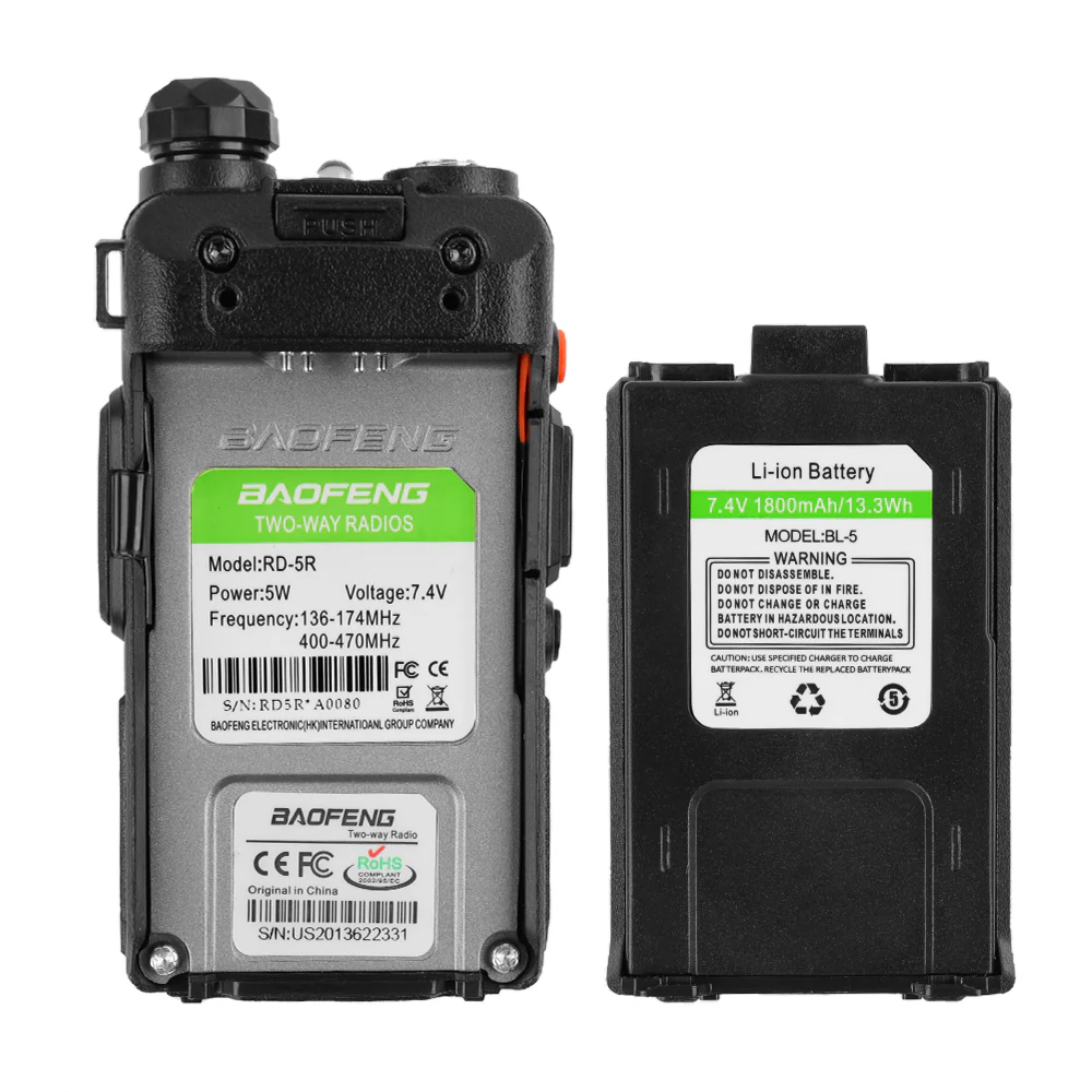 Radioddity x Baofeng RD-5R | Dual Band | Dual Time Slot | DMR | Digital Monitor [DISCONTINUED] - Image 6