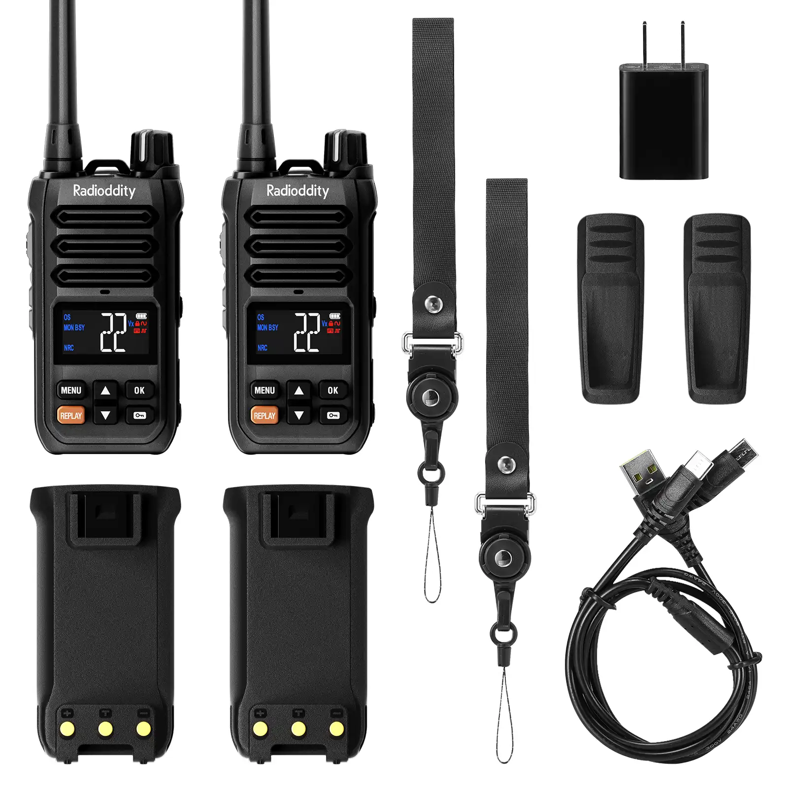Radioddity X1 Heavy Duty Radio | FRS | IP67 Waterproof  | Noise Reduction | Recording | NOAA Scan & Alert | VOX | SOS | 2500mAh USB-C Rechargeable | For Outdoor - Image 10