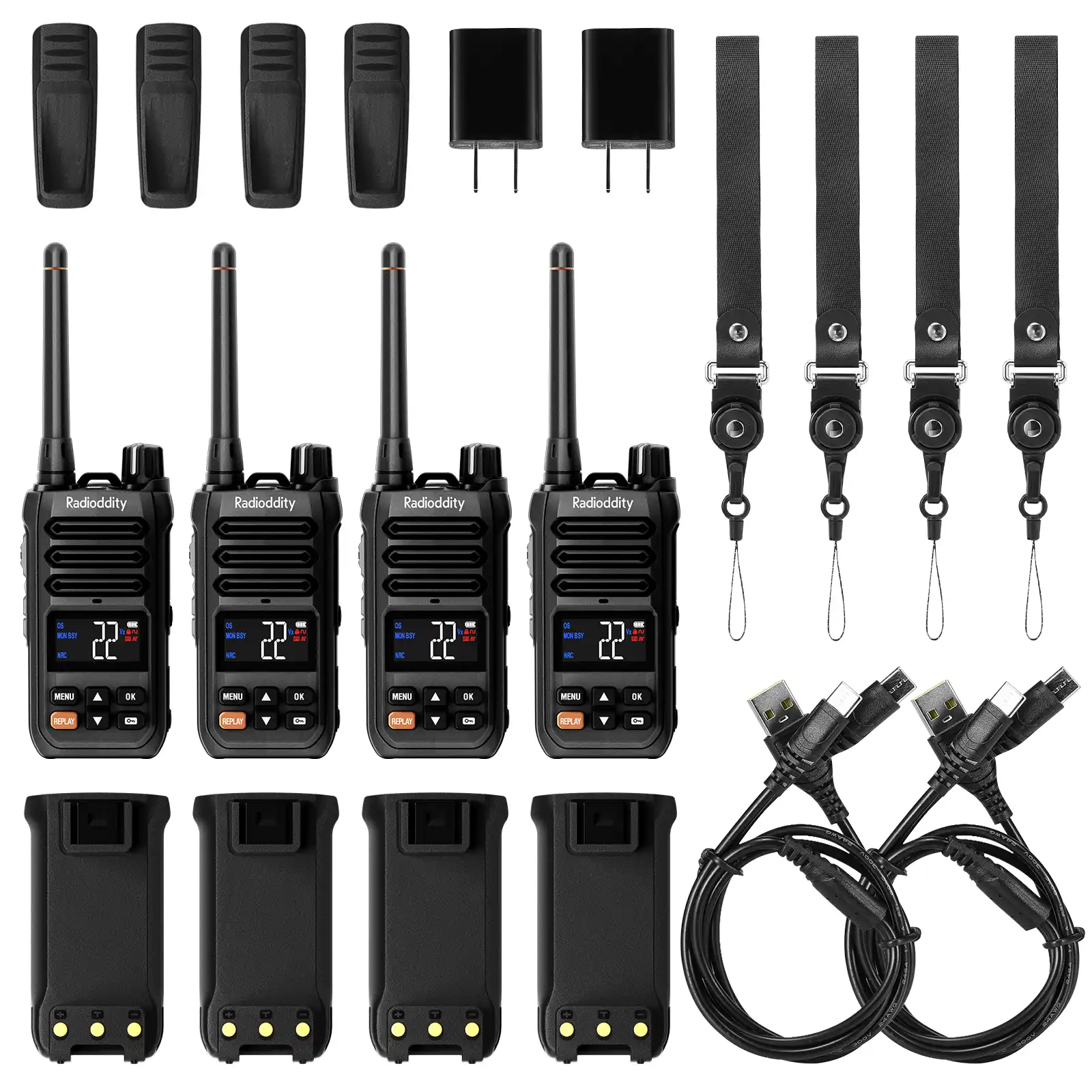 Radioddity X1 Heavy Duty Radio | FRS | IP67 Waterproof  | Noise Reduction | Recording | NOAA Scan & Alert | VOX | SOS | 2500mAh USB-C Rechargeable | For Outdoor - Image 11