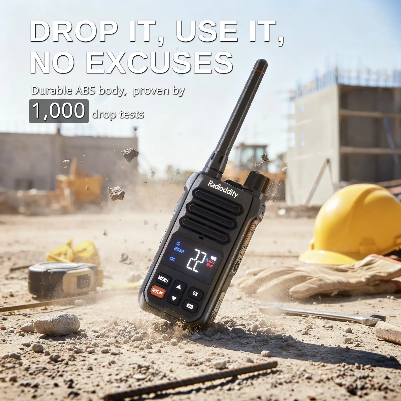 Radioddity X1 Heavy Duty Radio | FRS | IP67 Waterproof  | Noise Reduction | Recording | NOAA Scan & Alert | VOX | SOS | 2500mAh USB-C Rechargeable | For Outdoor - Image 6
